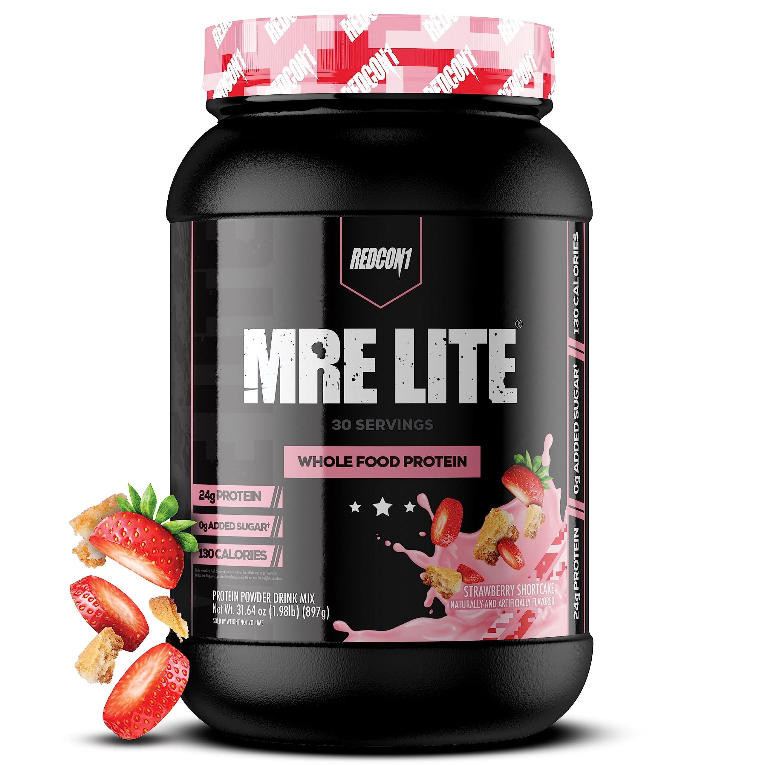 REDCON1 MRE Lite Whole Food Protein Powder, Strawberry Shortcake - Low Carb & Whey REDCON1 uk supplements