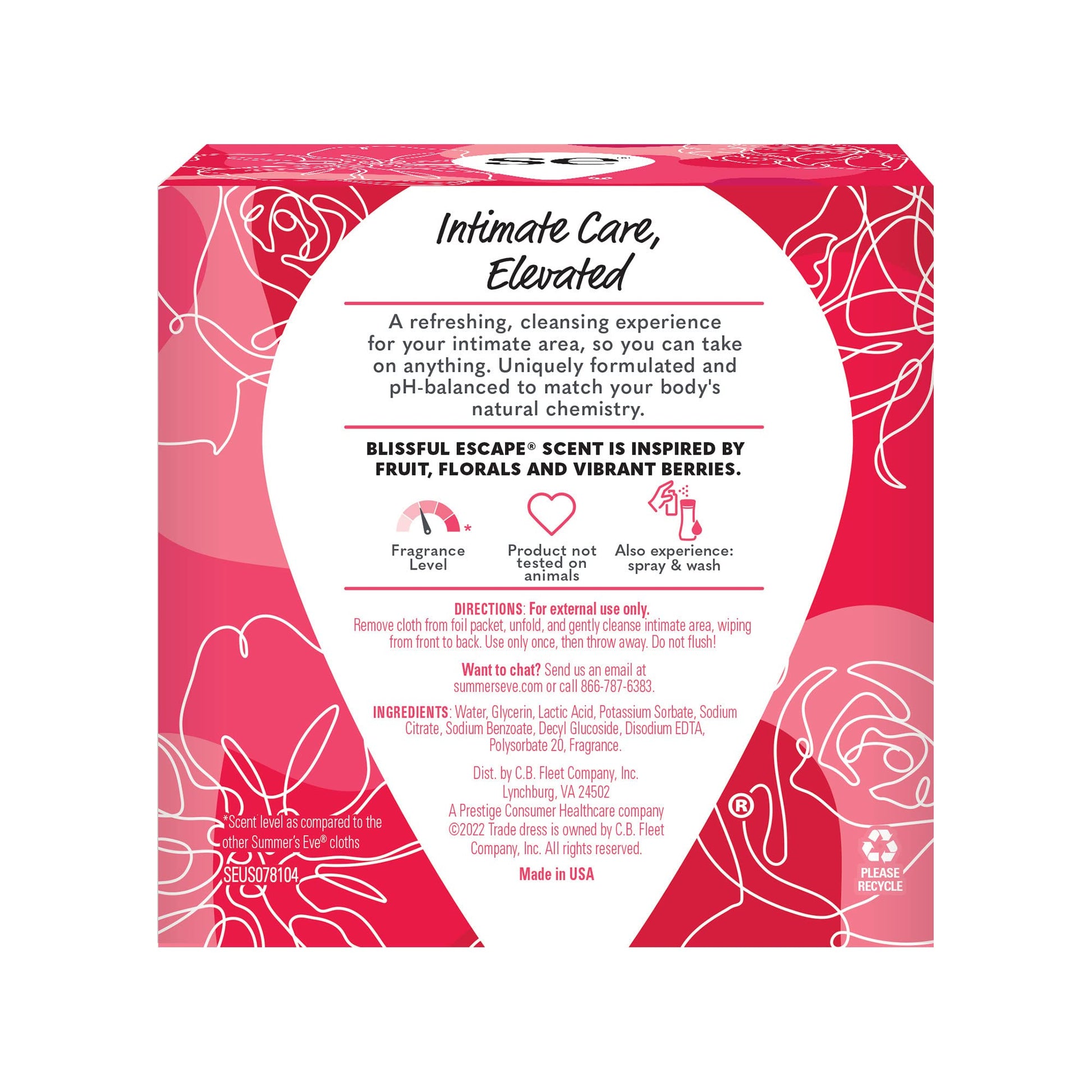 Summer's Eve Blissful Escape Daily Refreshing Feminine Wipes, Removes Summer's Eve uk supplements
