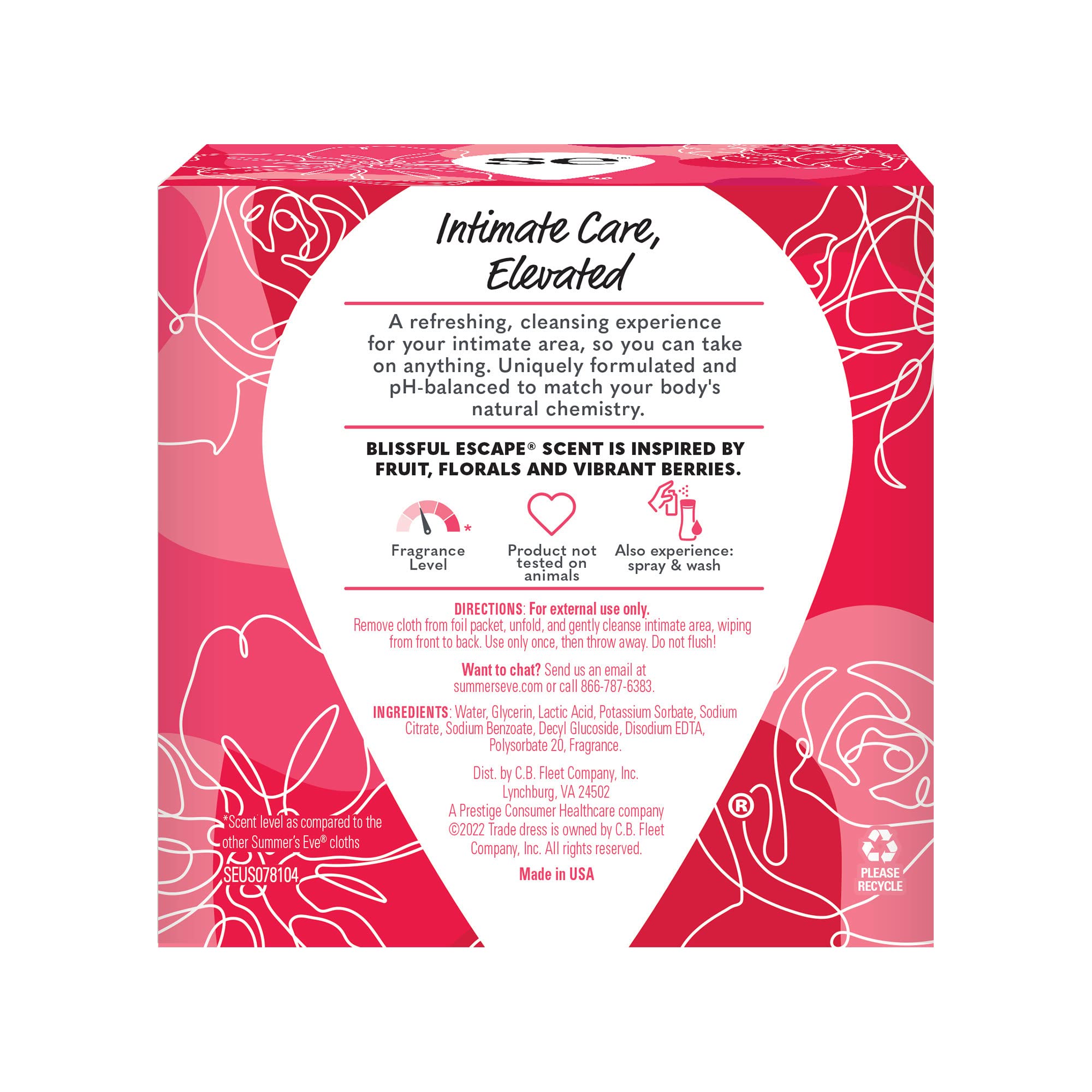 Summer's Eve Blissful Escape Daily Refreshing Feminine Wipes, Removes Summer's Eve uk supplements
