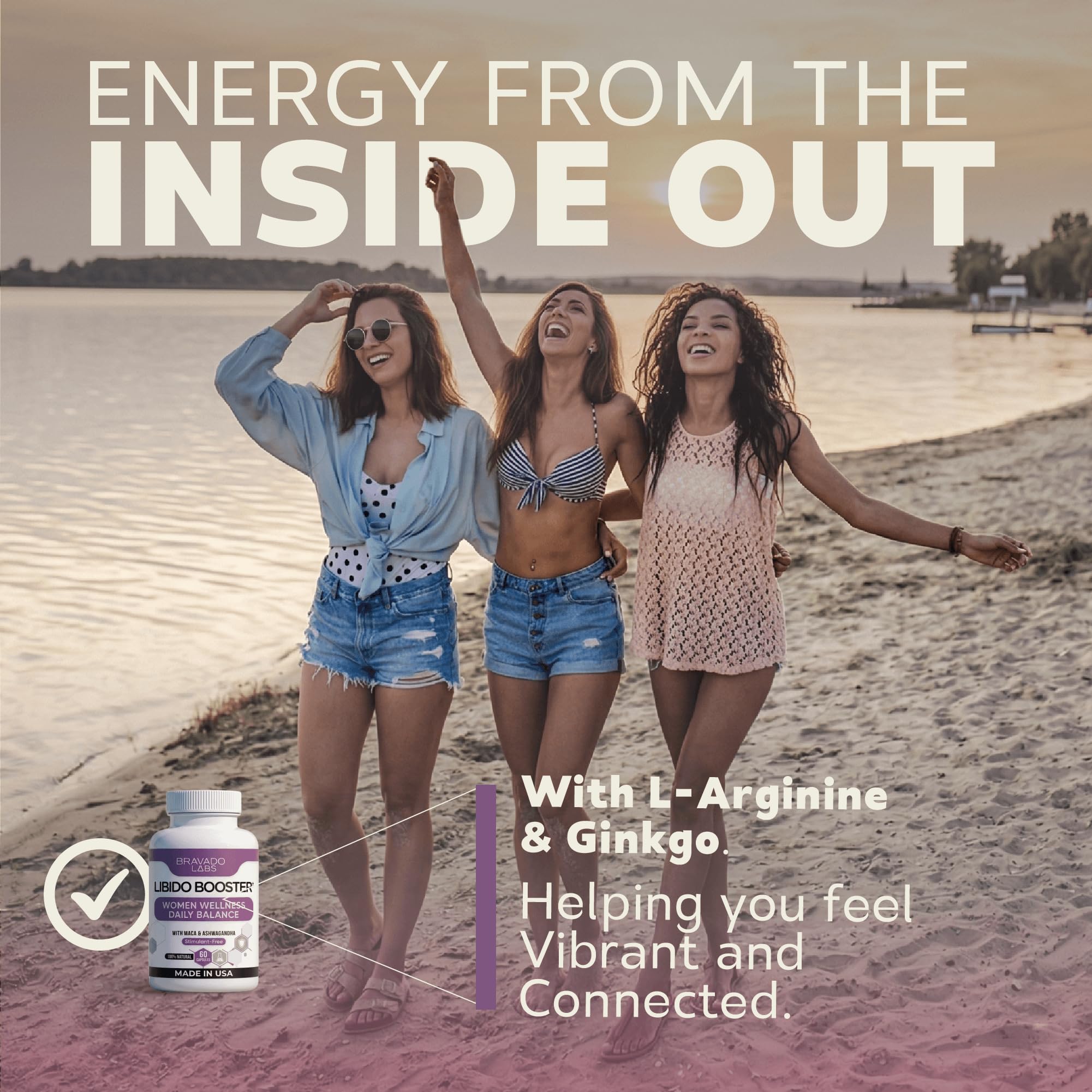 Female Libido Booster for Women – Advanced Women’s Intimacy & Confidence Support – Plant-Based Herbal Blend with Maca, Ginseng & L-Arginine – Made in USA – 60 Capsules Bravado Labs uk supplements