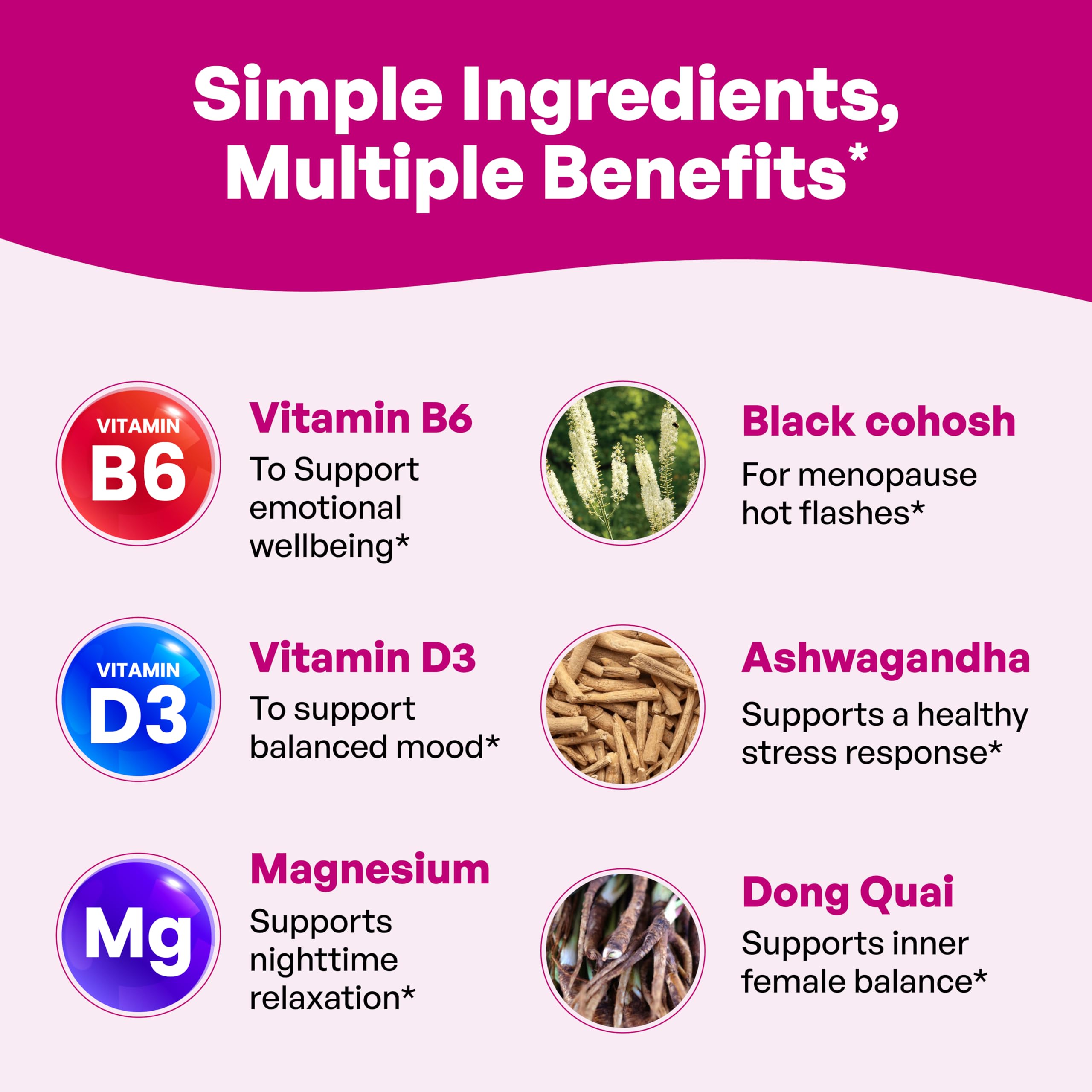 Complete Menopause Support Supplement For Women | With Ashwagandha, Black Cohosh, Dong Quai & Muira Puama | Helps Easing Hot Flashes, Night Sweats, Mood Swings, Hormone Balance & Harmony | 60 Capsules Sandhu's uk supplements