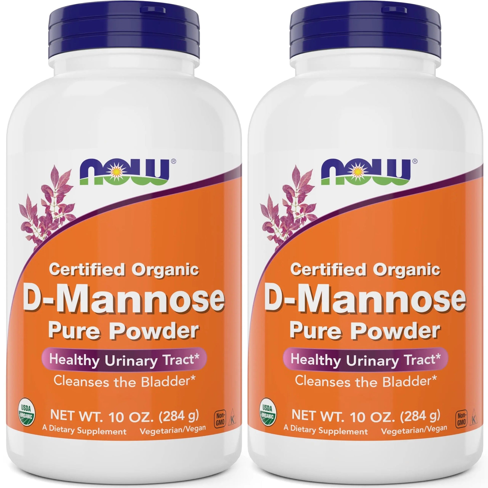 NOW Foods Pure, Organic D-Mannose 10 oz Powder (Pack of 2) - Bladder Cleanse and Urinary Tract Health Supplement - Non-GMO - Vegan Friendly - 2000mg / 2 Grams per Serving NOW Foods uk supplements