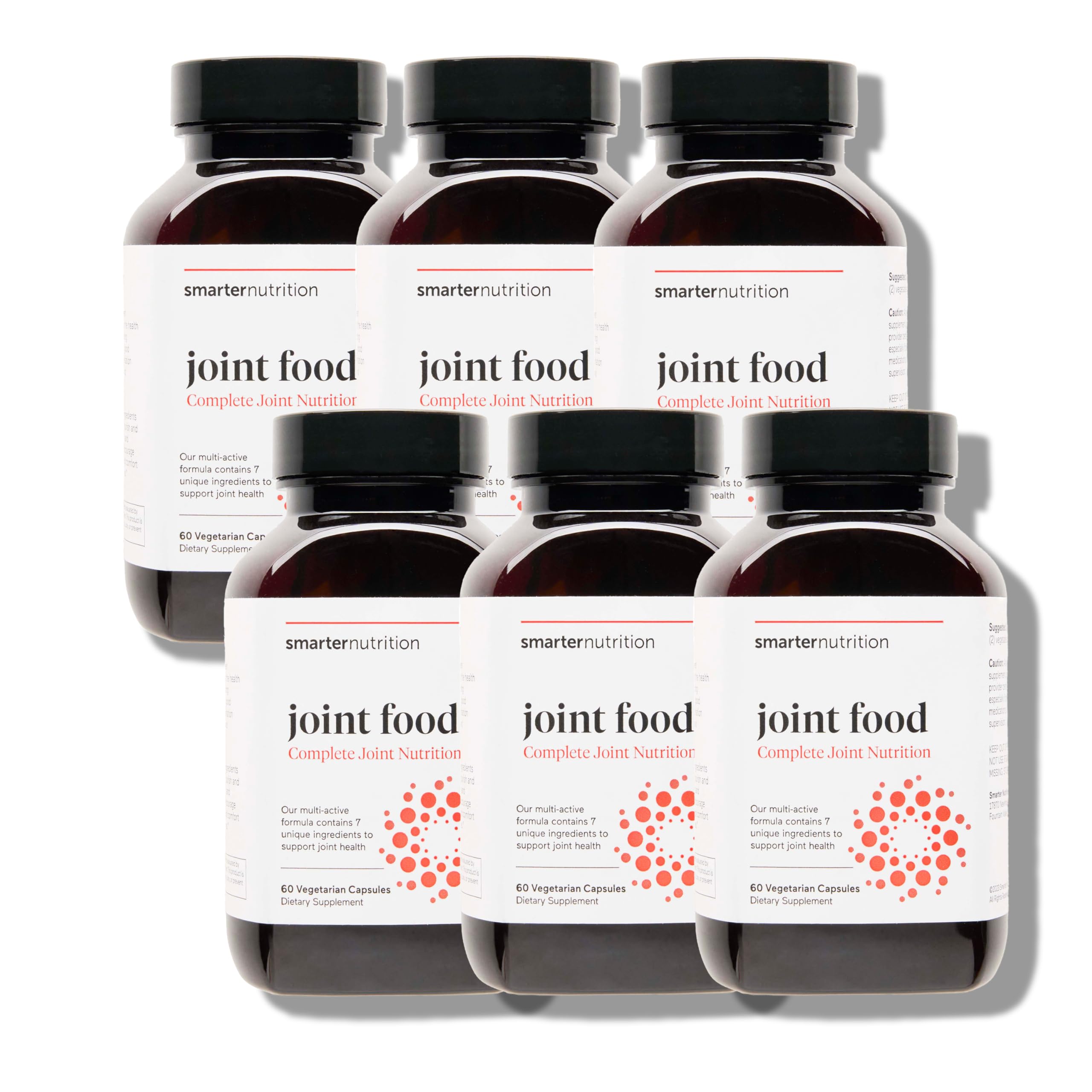 SMARTERNUTRITION Joint Food - Whole-Food Joint Supplement to Support Lubrication & Mobility - Formulated with Collagen Type II, MSM, Vitamin C, Turmeric, Bromelain - 6 Pack[180-Day Supply] SMARTERNUTRITION uk supplements