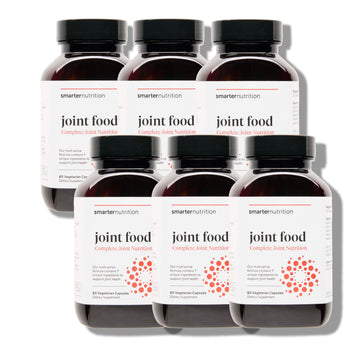 SMARTERNUTRITION Joint Food - Whole-Food Joint Supplement to Support Lubrication & Mobility - Formulated with Collagen Type II, MSM, Vitamin C, Turmeric, Bromelain - 6 Pack[180-Day Supply] SMARTERNUTRITION uk supplements