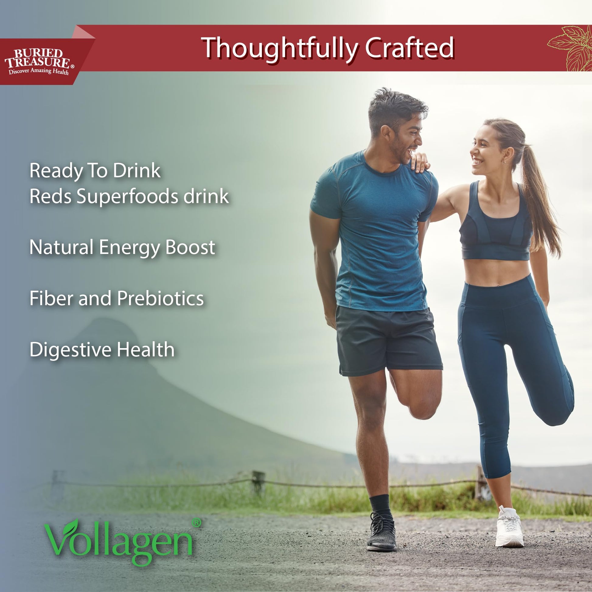 Buried Treasure Red20 Fusion Superfood Blend – Acai, Beets, Blueberry, Fiber, Adaptogens, Lutein, Vegan Vollagen, Natural Energy, Digestion, Eye Health & Wellness Support, 32oz Liquid Buried Treasure uk supplements
