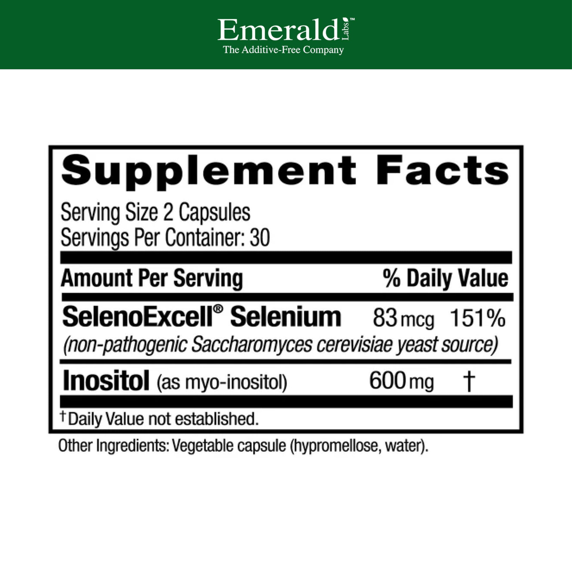 Emerald Labs HashiMune Health - Vegan Thyroid & Immune Support Supplement - Includes SelenoExcell Selenium & Myo-Inositol - 60 Vegetable Capsules (30-Day Supply) EMERALD LABS uk supplements