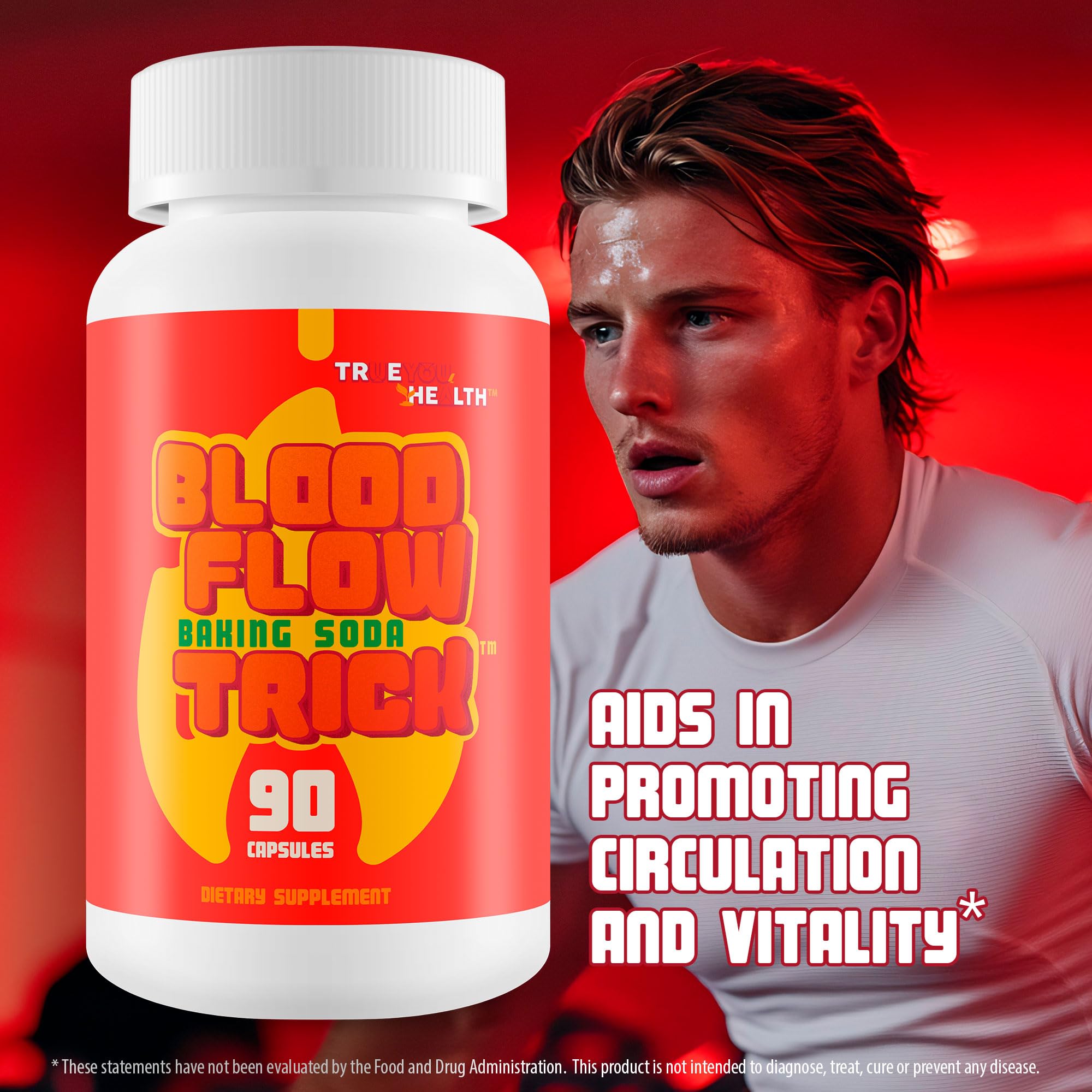 Baking Soda Trick for Men - Our Best Blood Flow Pills - Male Circulation Supplement for Advanced Blood Flow Care - Natural Circulation Supplements - Blood Circulation Supplements for Men True You Health uk supplements