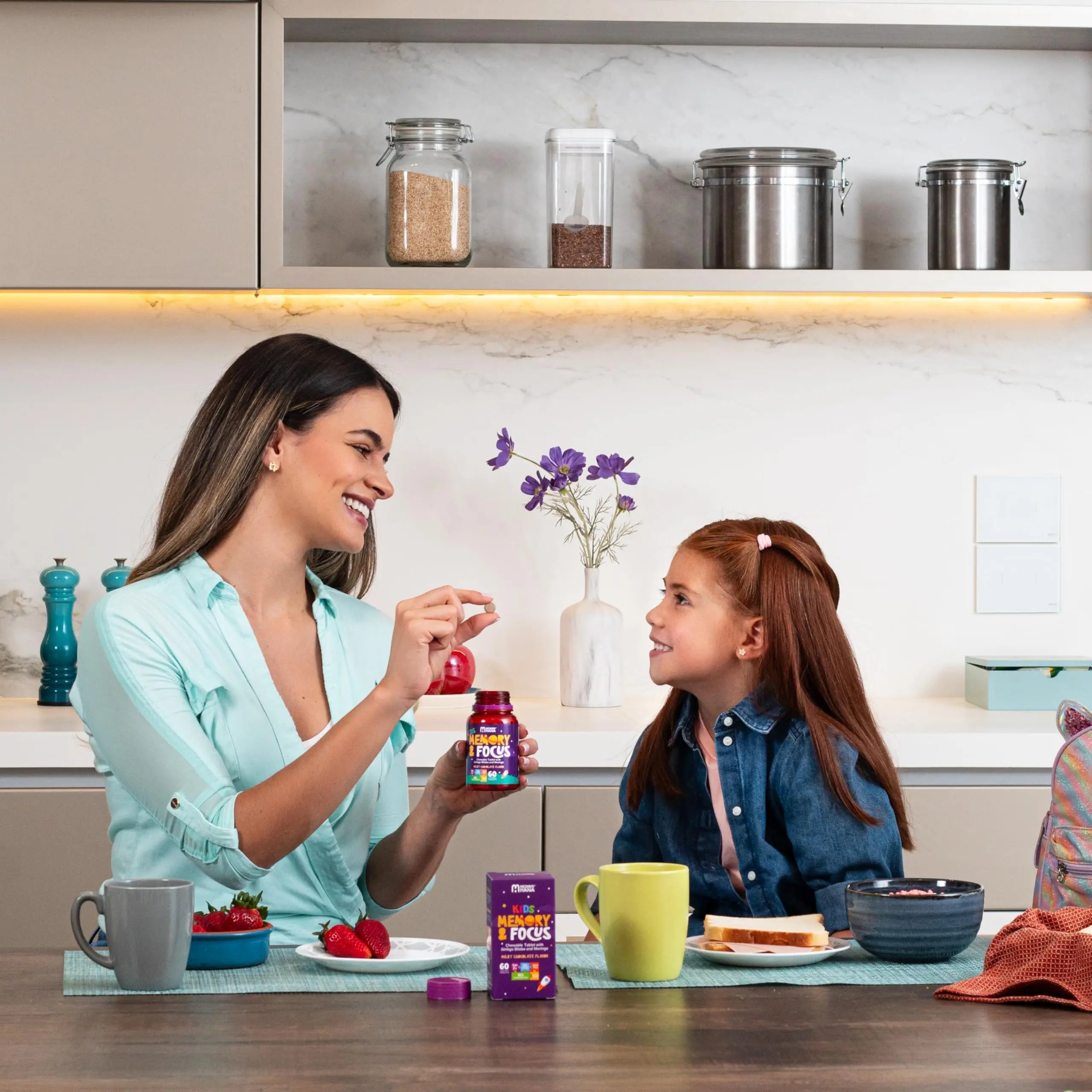Chewable Chocolate Kids Multivitamin with Probiotic, Vitamin C, Ginkgo Nut, Colostrum, Moringa - Kids Vitamins Immune Support MOMMY HANA uk supplements