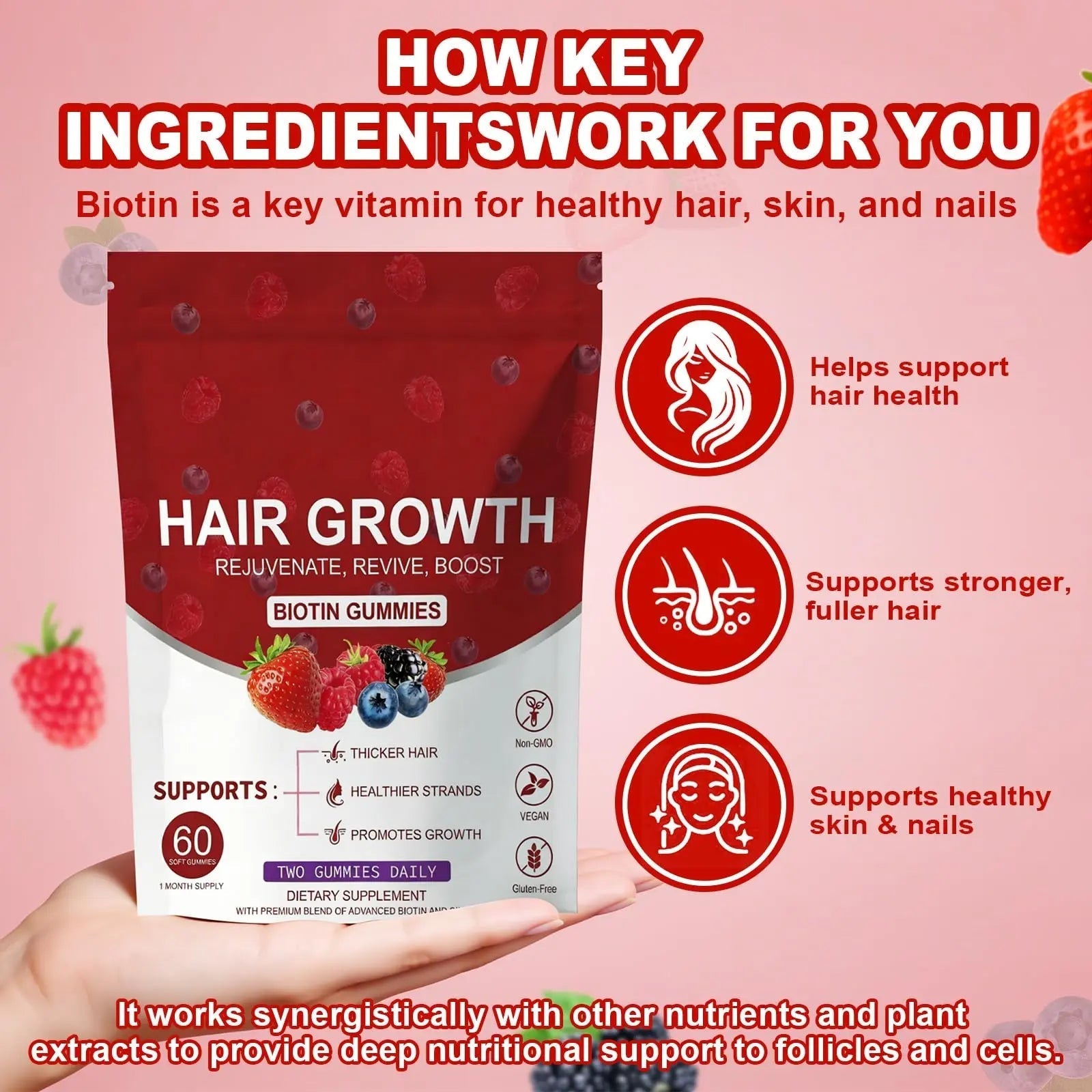 LUIMOLL Lumin Hair Growth Gummies – Daily Hair Nourishment with Biotin, Collagen & Botanical Extracts – Supports Thicker, Stronger & Healthier-Looking Hair LUIMOLL uk supplements
