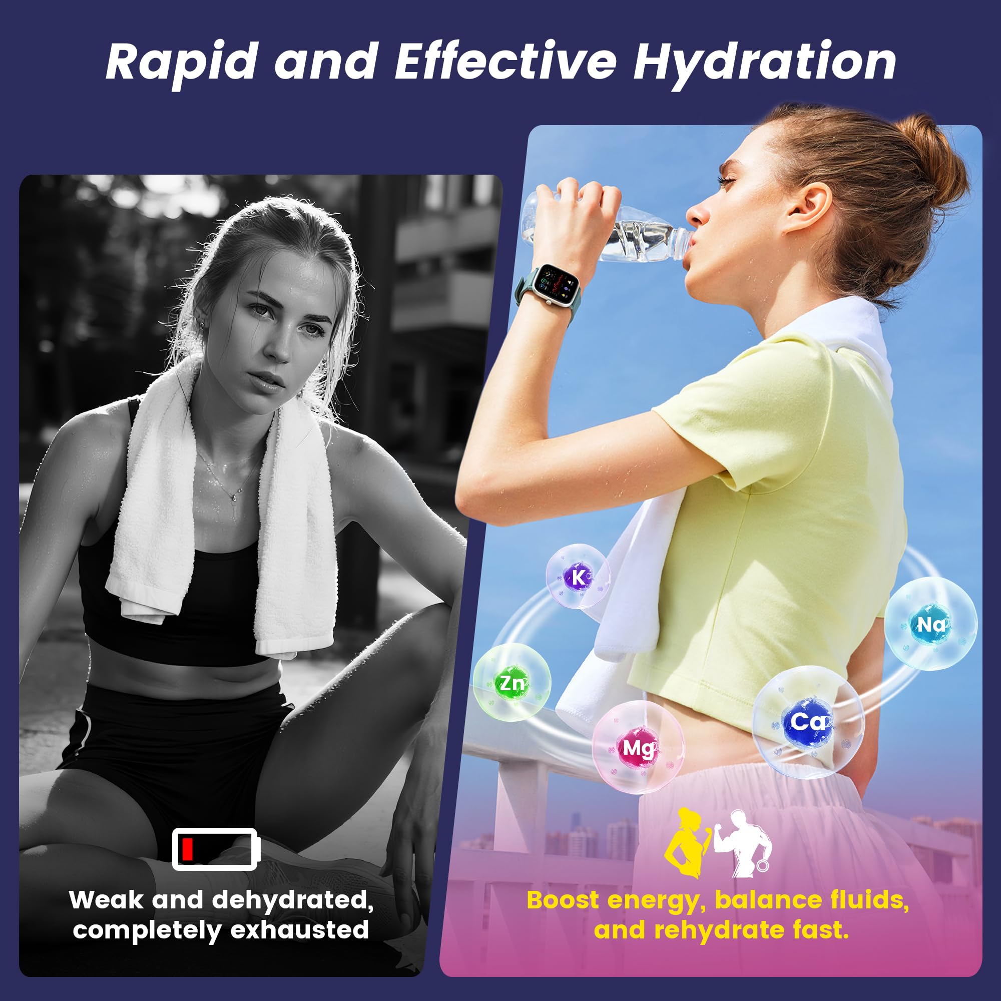 24 Sticks Electrolytes Powder Packets 7 Flavors Sugar Free Hydration Packets Liquid Daily IV Drink Mix, Low Sodium, Lemon Lime, Watermelon, Strawberry, Grape VitalHarvest uk supplements