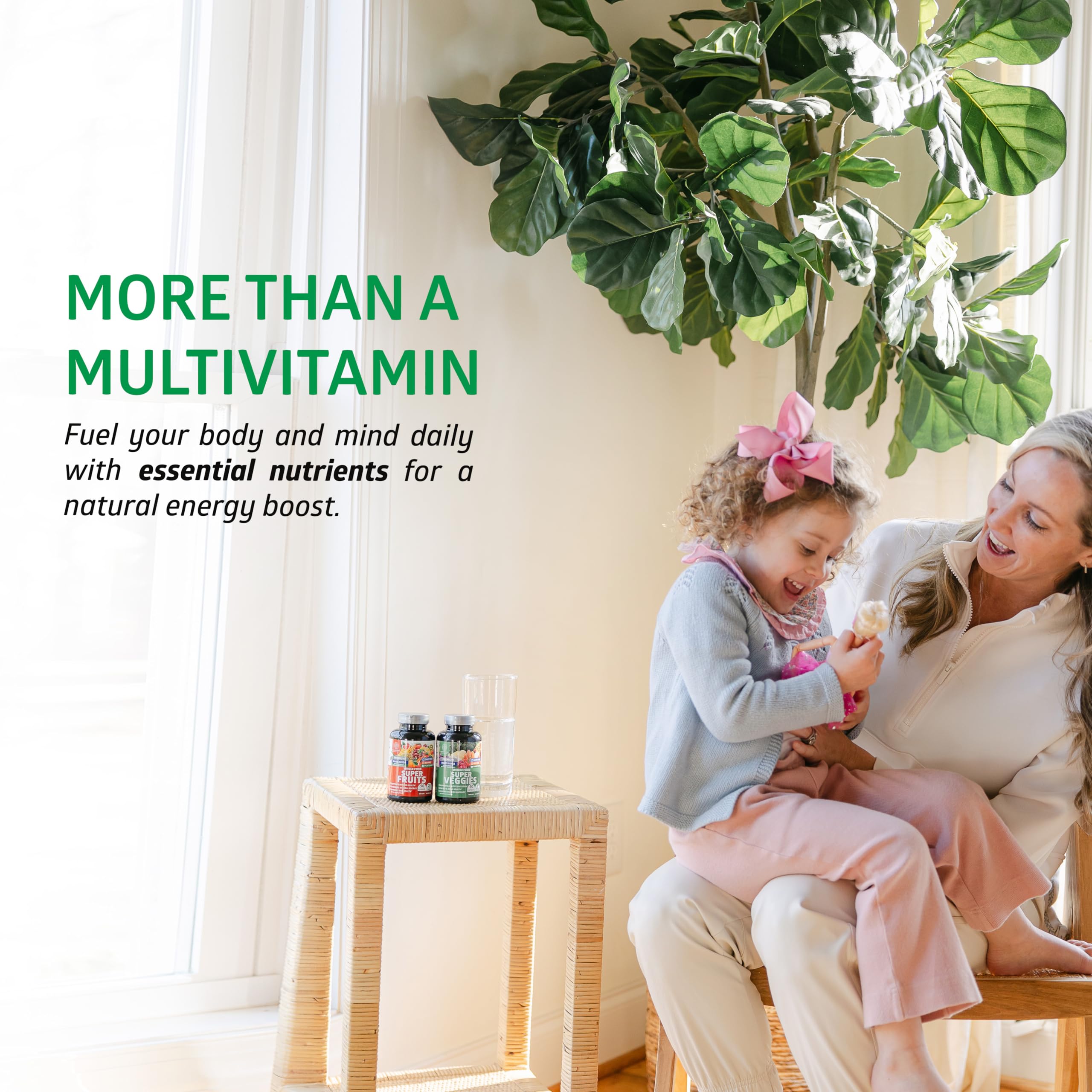 4-Pack N1N Premium Super Fruits & Veggies Supplement, 360 Caps, Whole Food & Natural Superfood for Women, Men & Kids - Packed with Aloe Vera, Vitamins & Minerals, Better Than Multivitamins,100% Vegan Number One Nutrition uk supplements