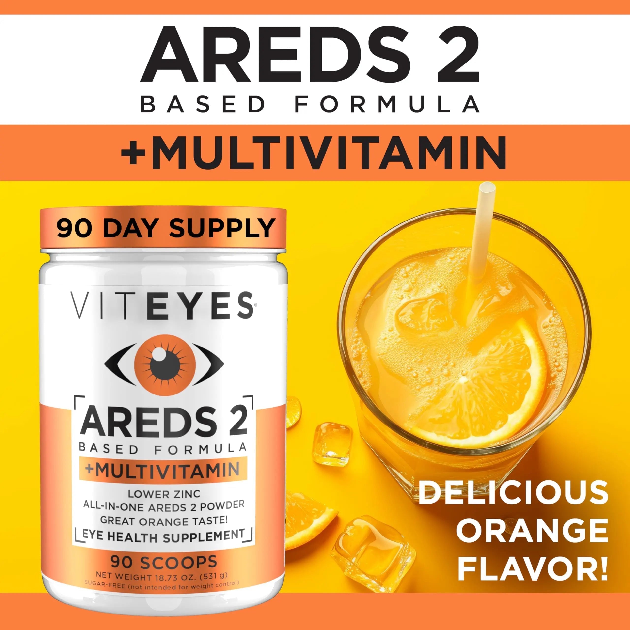 Viteyes AREDS 2 Powder + Multivitamin All-in-One, Macular Protection, Alternative to AREDS 2 chewables, No Pills, Lutein & Zeaxanthin Viteyes uk supplements