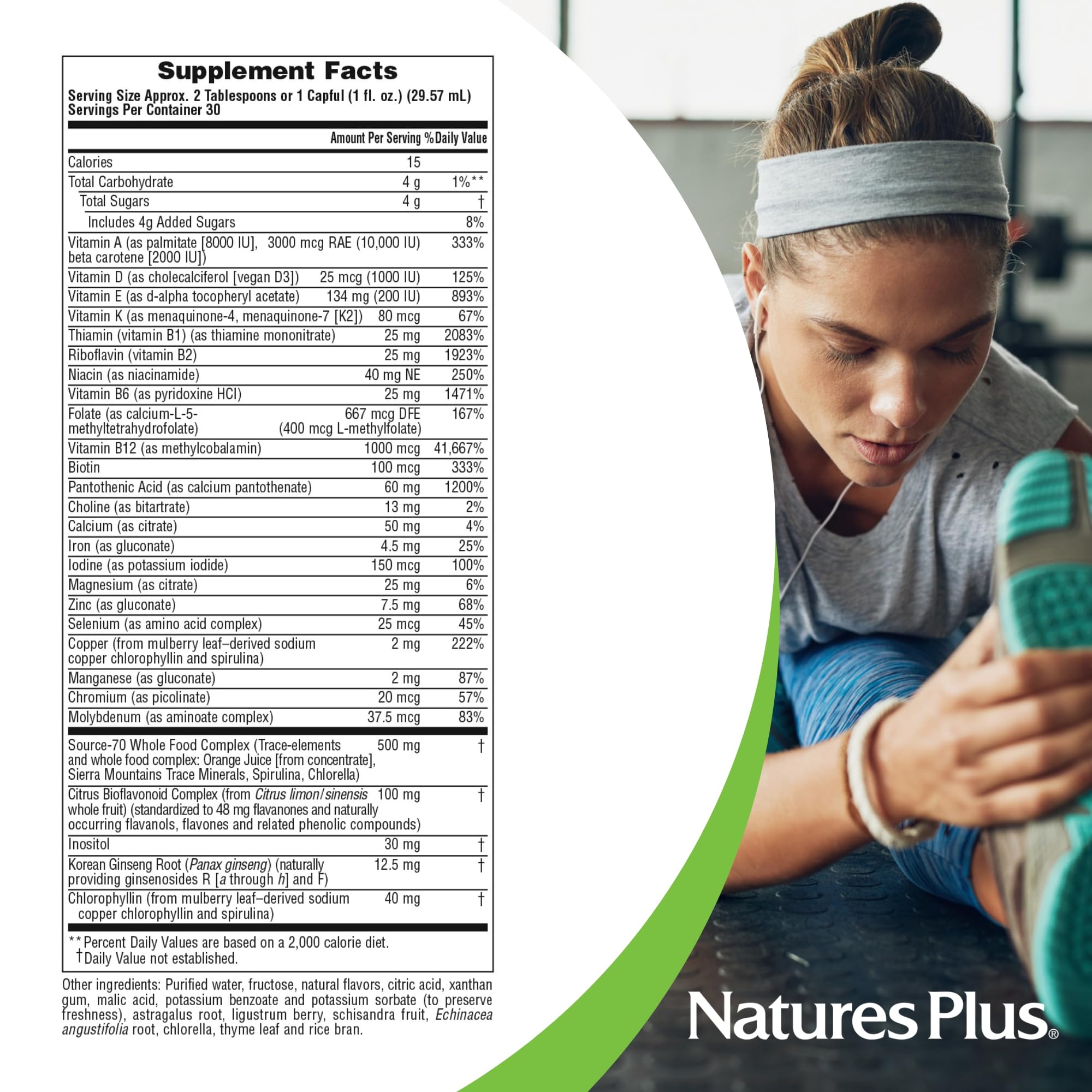 NaturesPlus Source of Life Liquid - 30 fl oz - Tropical Fruit Flavor - Wholefood Supplement, Energy Booster, Antioxidant - Vegetarian, Gluten-Free - 30 Servings Aus Healthcare uk supplements