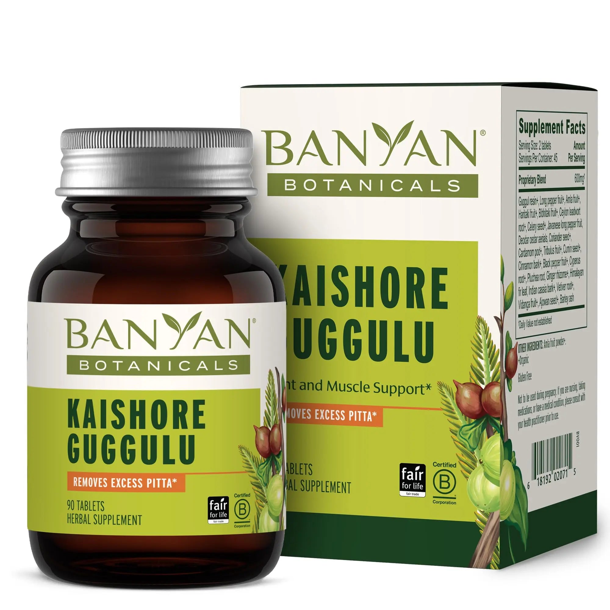 Banyan Botanicals Kaishore Guggulu – Organic Joint Support Supplement – Traditional Blend that Supports Healthy Joints, Muscles, and Connective Tissue* – 90 tablets – Non-GMO Sustainably Sourced Vegan Banyan Botanicals uk supplements