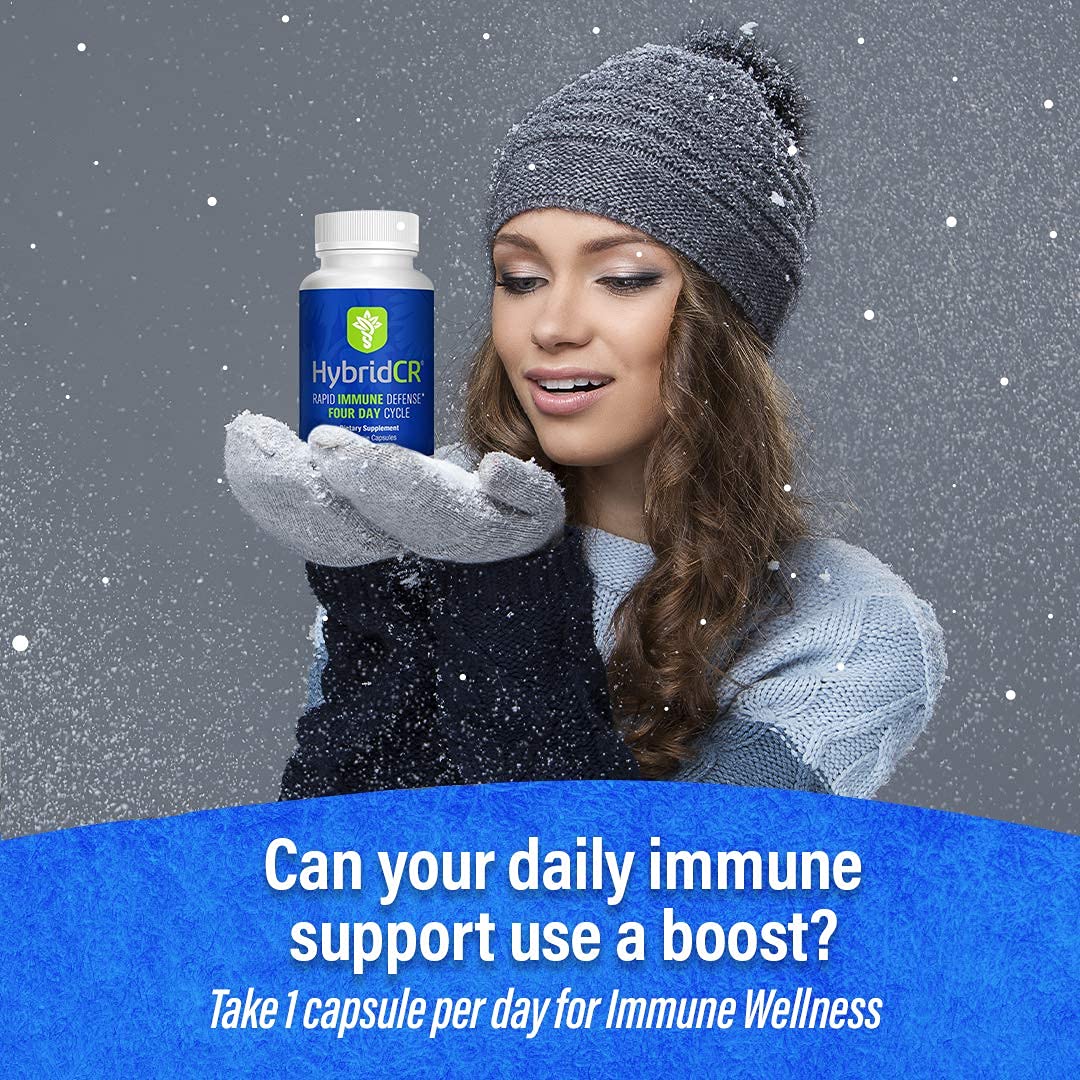 HybridCR Rapid Immunity Supplement | Zinc, Echinacea, Andrographis, Ginseng, Selenium, Gluten-Free & Non-GMO | 5-in-1 Immune Support Supplement | Pharmacist Formulated 1 Month Supply (30 Veggie Caps) Hybrid Remedies uk supplements