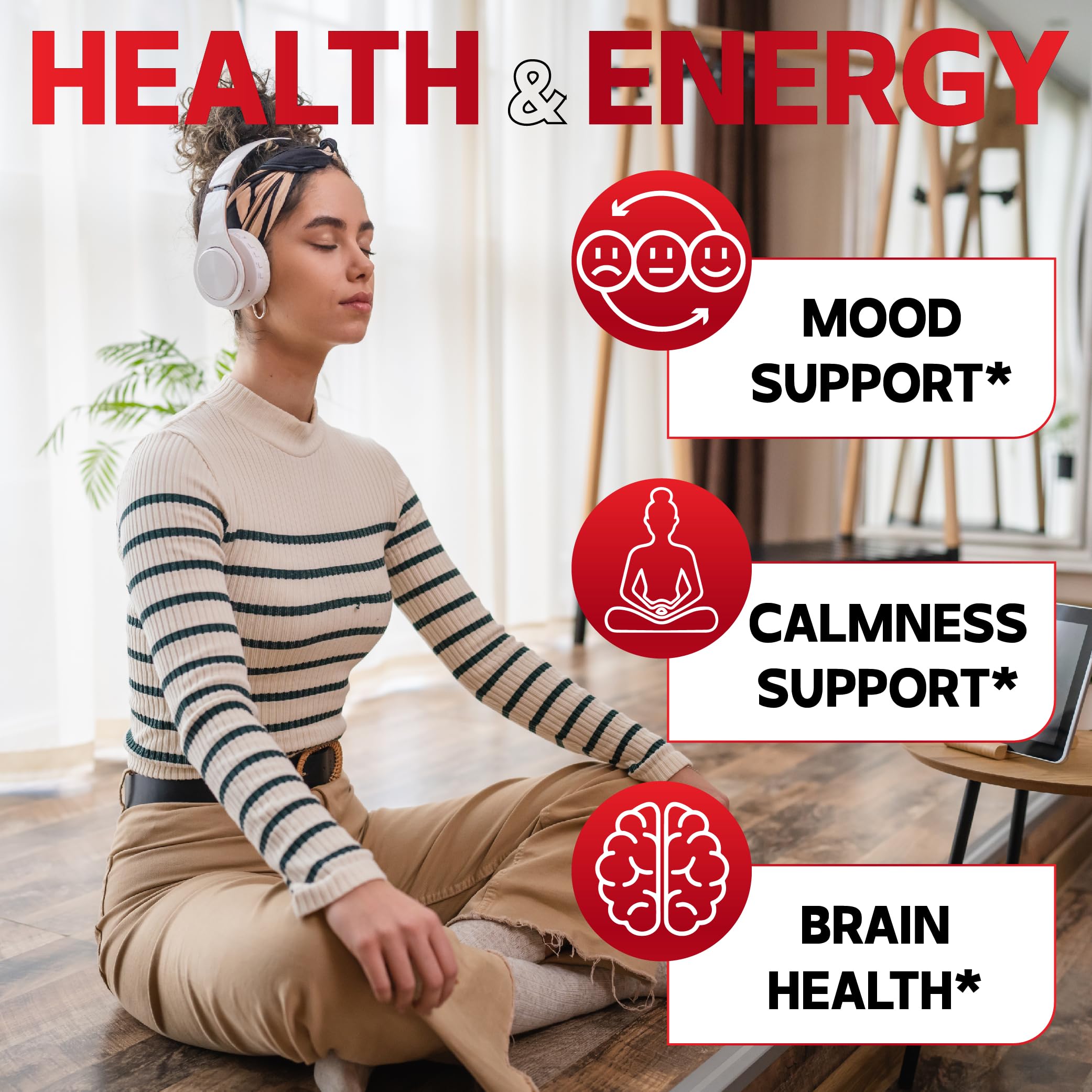 DEDICAD 5 HTP Supplement 1010mg - 60 Capsules - 3in1 Combined with Vitamin B6, L-Tryptophan - Comfortable Mood, Brain Health, Body Management & Immune System Support DEDICAD uk supplements