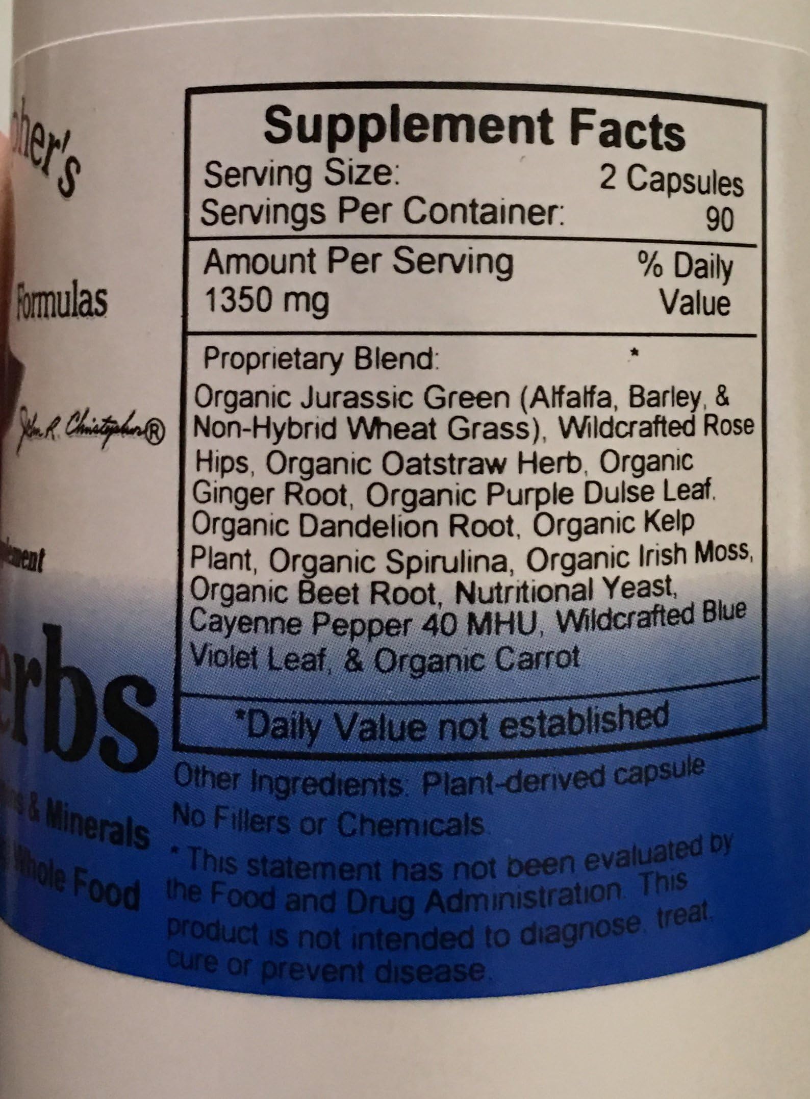Christopher's Original Formulas Vitalerbs, Nutrient-Rich Herbal Supplement, 180 Veg Caps Christopher's Original Formulas uk supplements