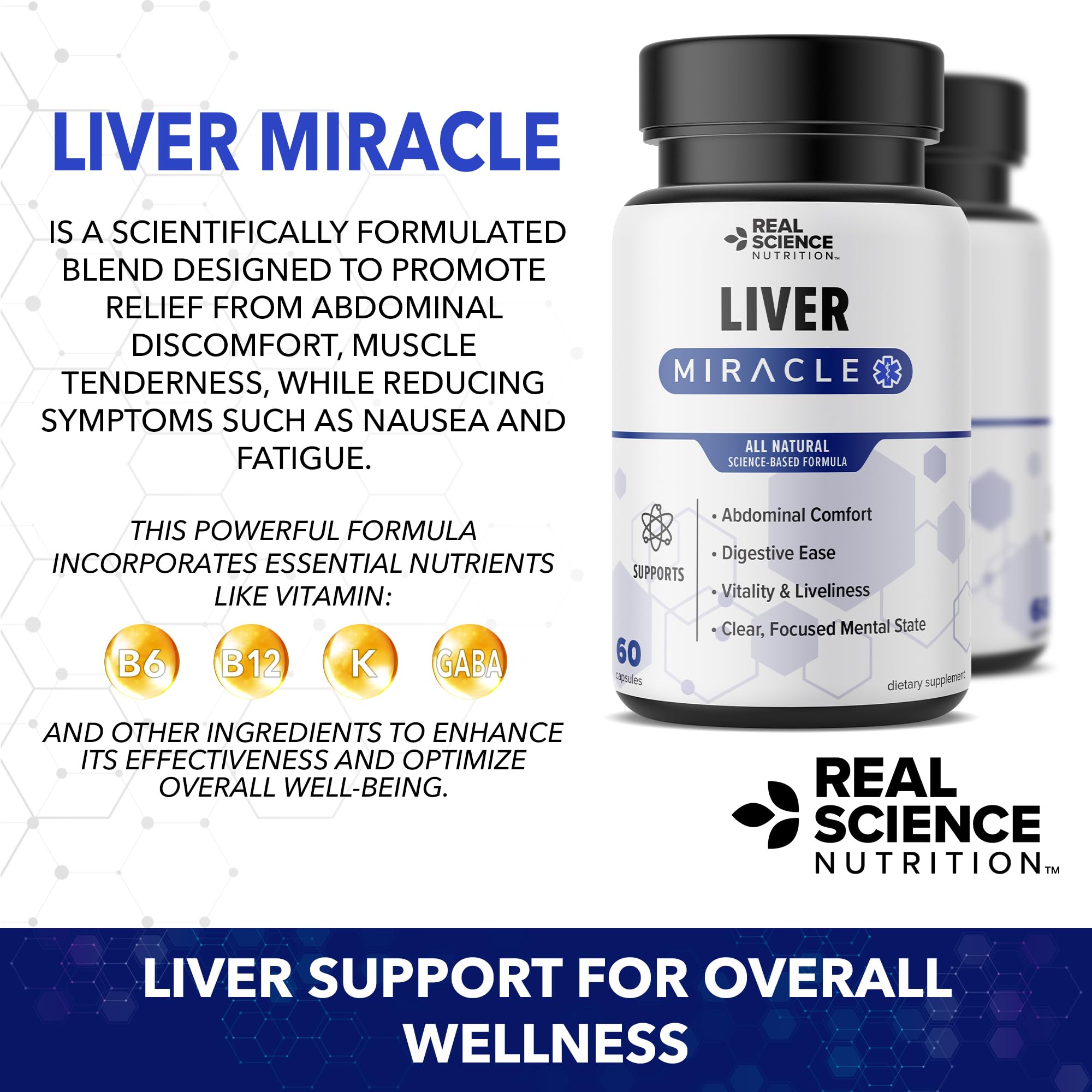 Real Science Nutrition Offers Liver Miracle, Alleviating Symptoms of Abdominal Discomfort, Boosting Energy Levels, Enhancing Mental Clarity, & Overall Vitality Real Science Nutrition uk supplements