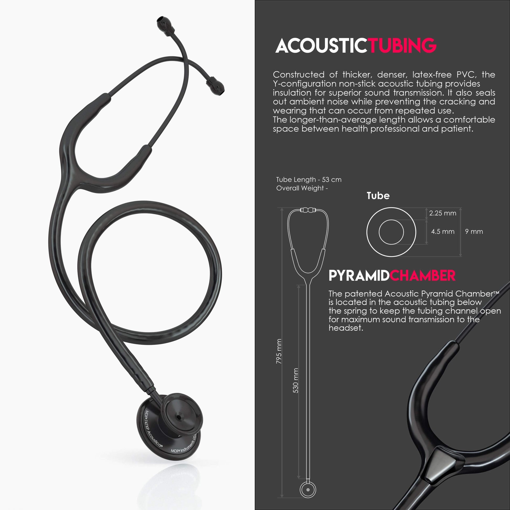 MDF Acoustica Lightweight Stethoscope for Doctors, Nurses, Students MDF Instruments uk supplements