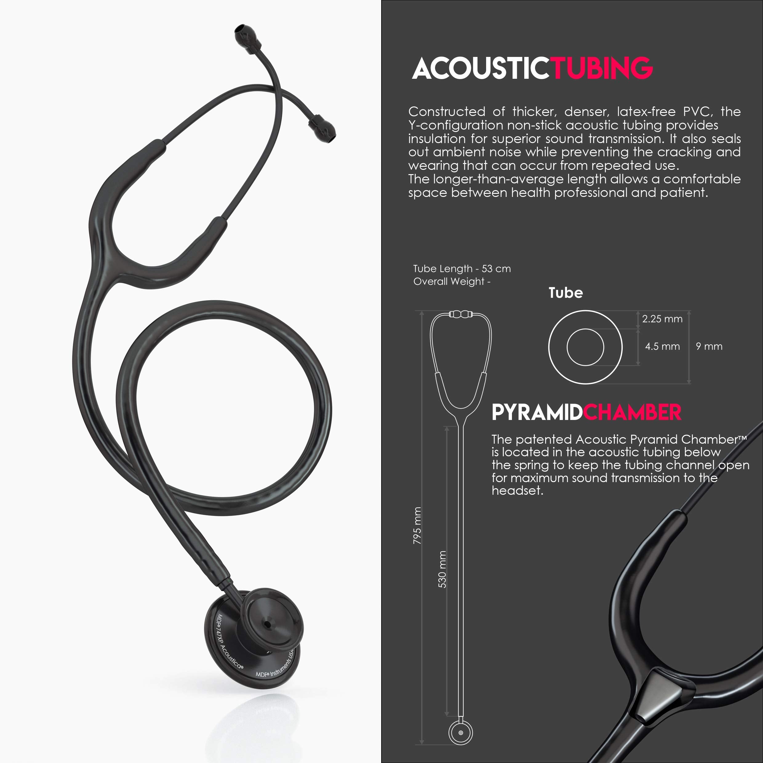 MDF Acoustica Lightweight Stethoscope for Doctors, Nurses, Students MDF Instruments uk supplements