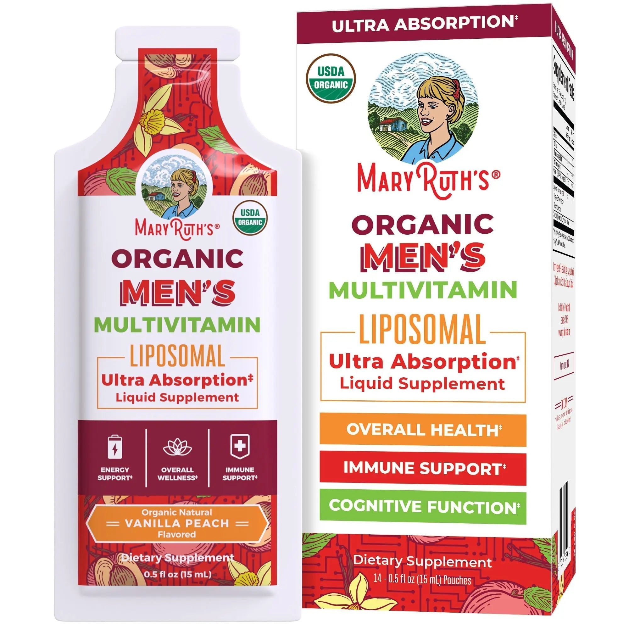 MaryRuth Organics Multivitamin for Men | USDA Organic | Sugar Free Mens Multivitamin Liposomal | Liquid Vitamins for Men | MARYRUTH'S uk supplements