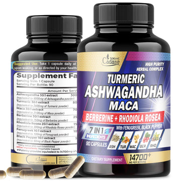 Ashwagandha Supplements 14700mg - Memory, Immune System & Strength Support Organic Cadane uk supplements