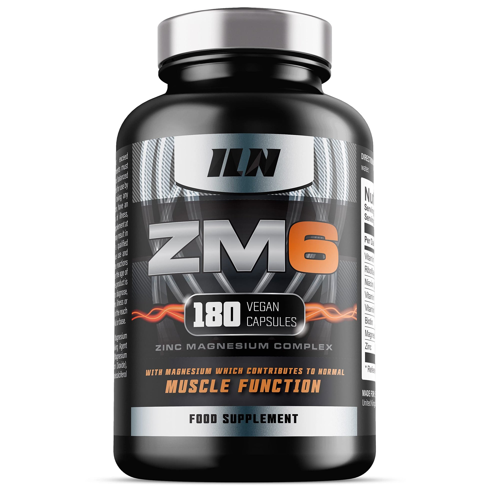 ZM6 - High Strength Zinc Magnesium Supplement - Zinc and Magnesium Tablets Iron Labs Nutrition uk supplements
