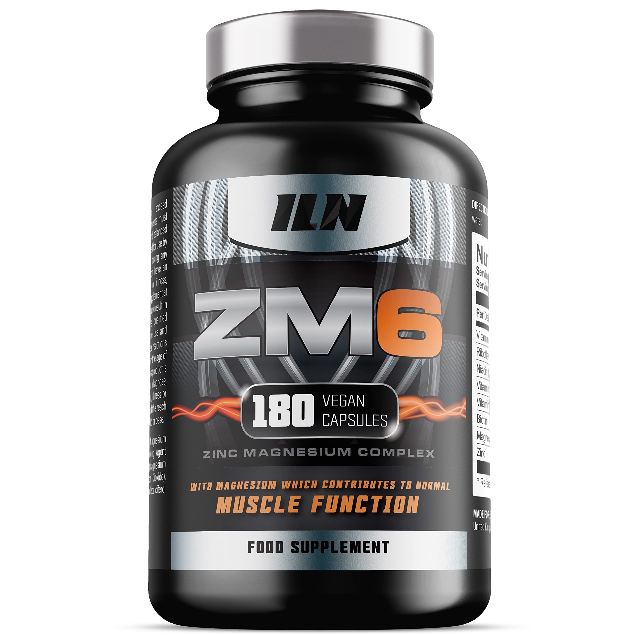 ZM6 - High Strength Zinc Magnesium Supplement - Zinc and Magnesium Tablets Iron Labs Nutrition uk supplements