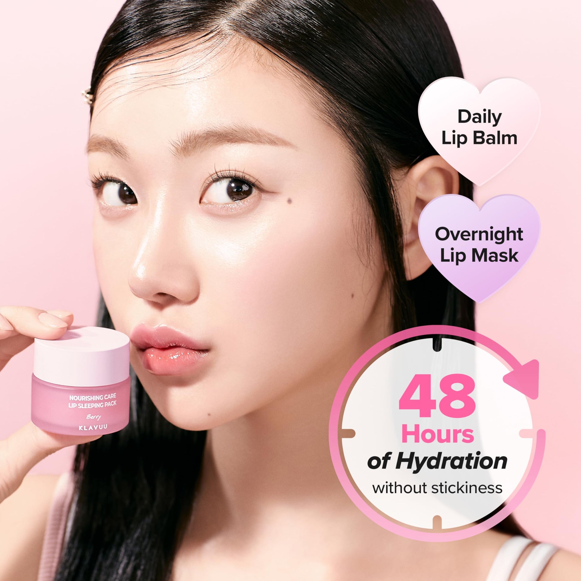 Klavuu Lip Mask Sleeping Pack (0.7oz) – Overnight Deep Hydrating Korean Lip Balm Treatment for Very Dry, Chapped Lips | Lip Lightening & Plumping with Instant Hydration | Gentle Exfoliating (Berry) KLAVUU uk supplements