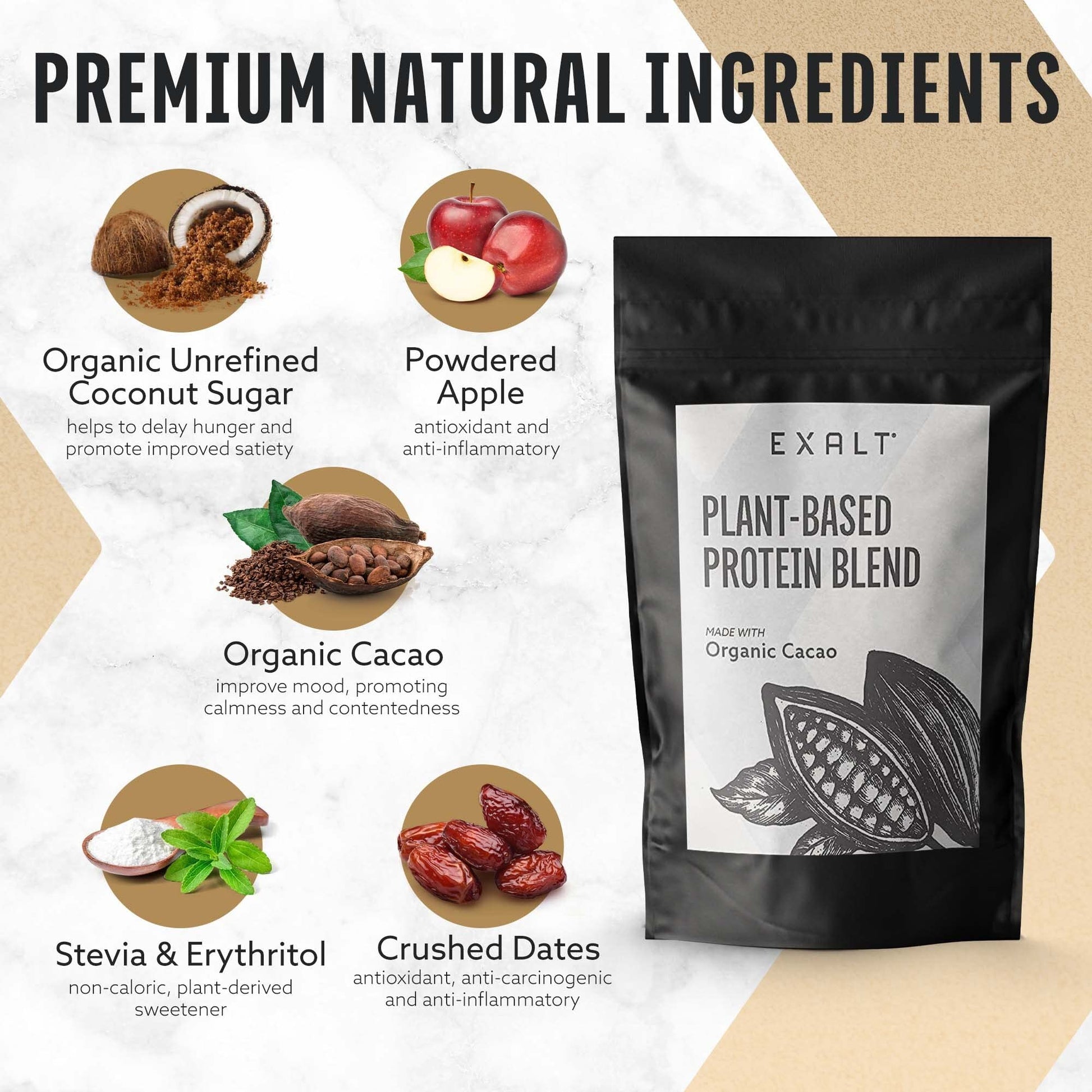 EXALT Vegan Protein Powder - 100% Plant-Based – Gluten Free - Keto Friendly EXALT uk supplements