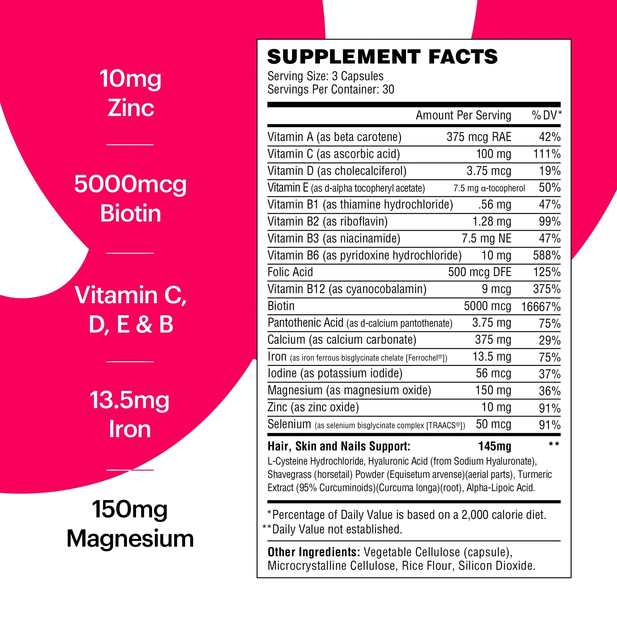 Wellthy Her Women's Daily Vegan Multivitamin for Women, Natural Ingredients for Healthy Hair, Skin, & Nails with Essential Micronutrients (30 Day) Wellthy uk supplements