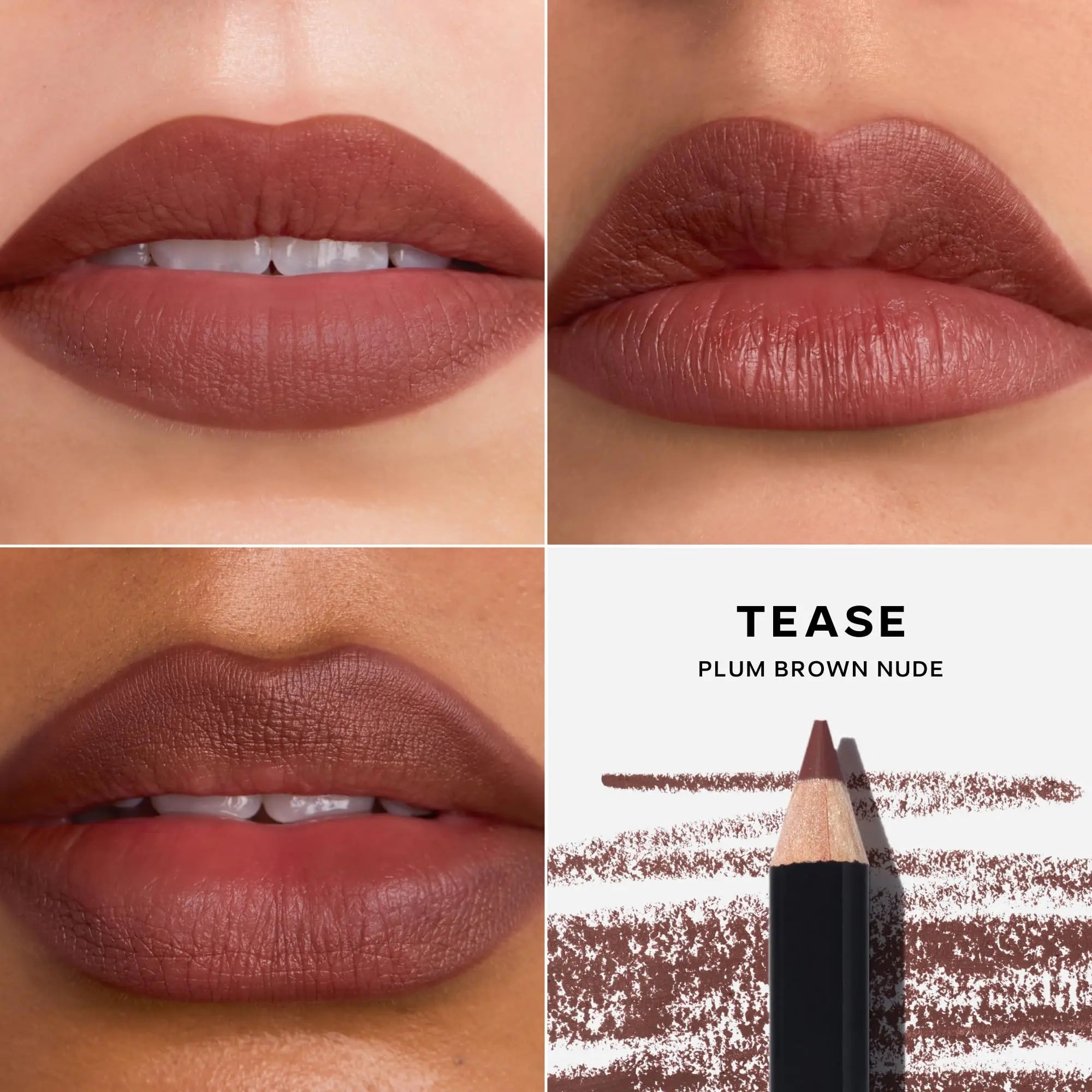 Saie Lip Liner 101 - Lip Pencil Made with a Creamy, Soft Matte Formula for a Naturally Framed or Fully Filled Look - Supercharged with Shea Butter & Jojoba Oil - Tease (.05 oz) Saie uk supplements