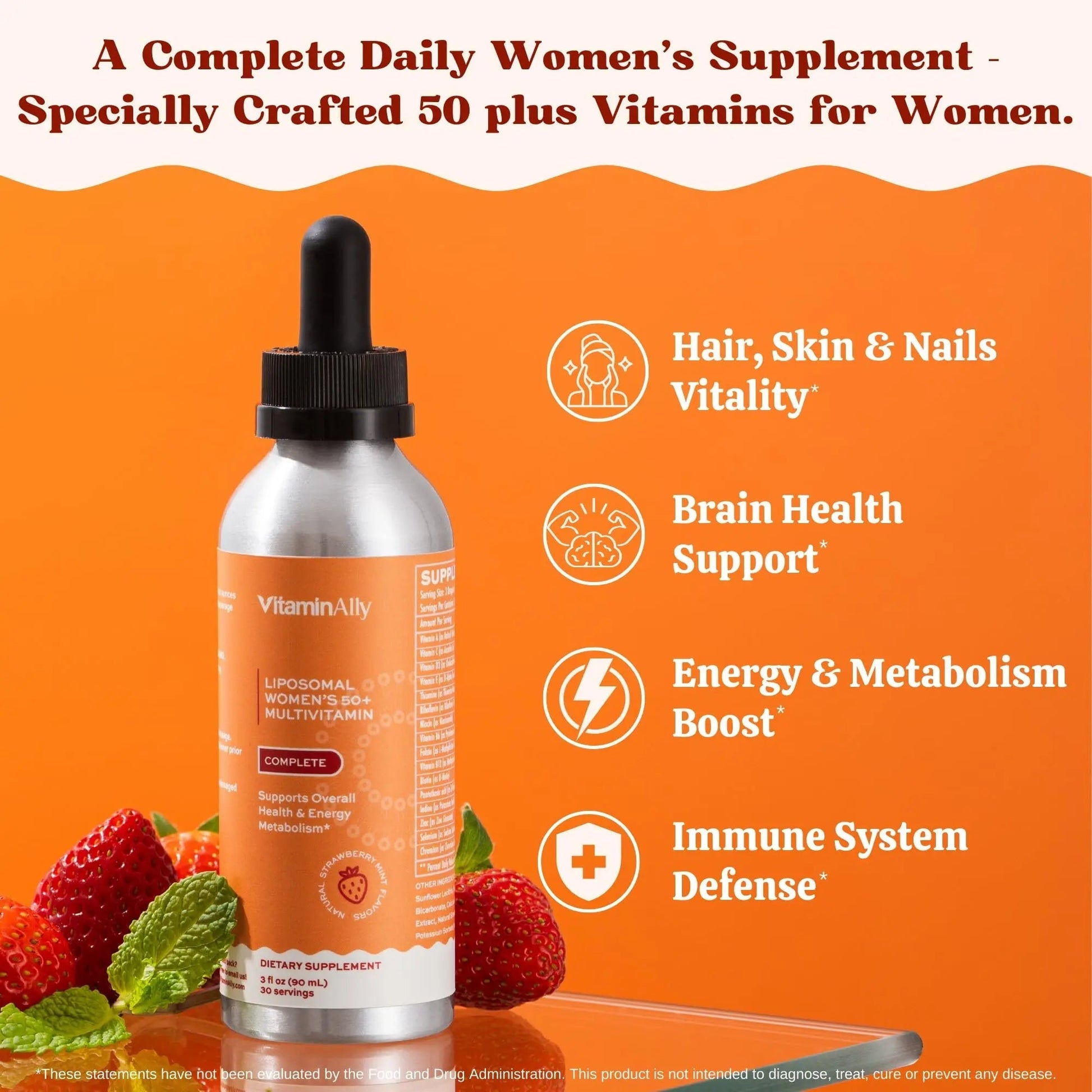 Vitaminally Women’s 50+ Liposomal Liquid Multivitamin – 16 Essential Vitamins & Minerals for Energy, Bone & Immune Support Vitaminally uk supplements
