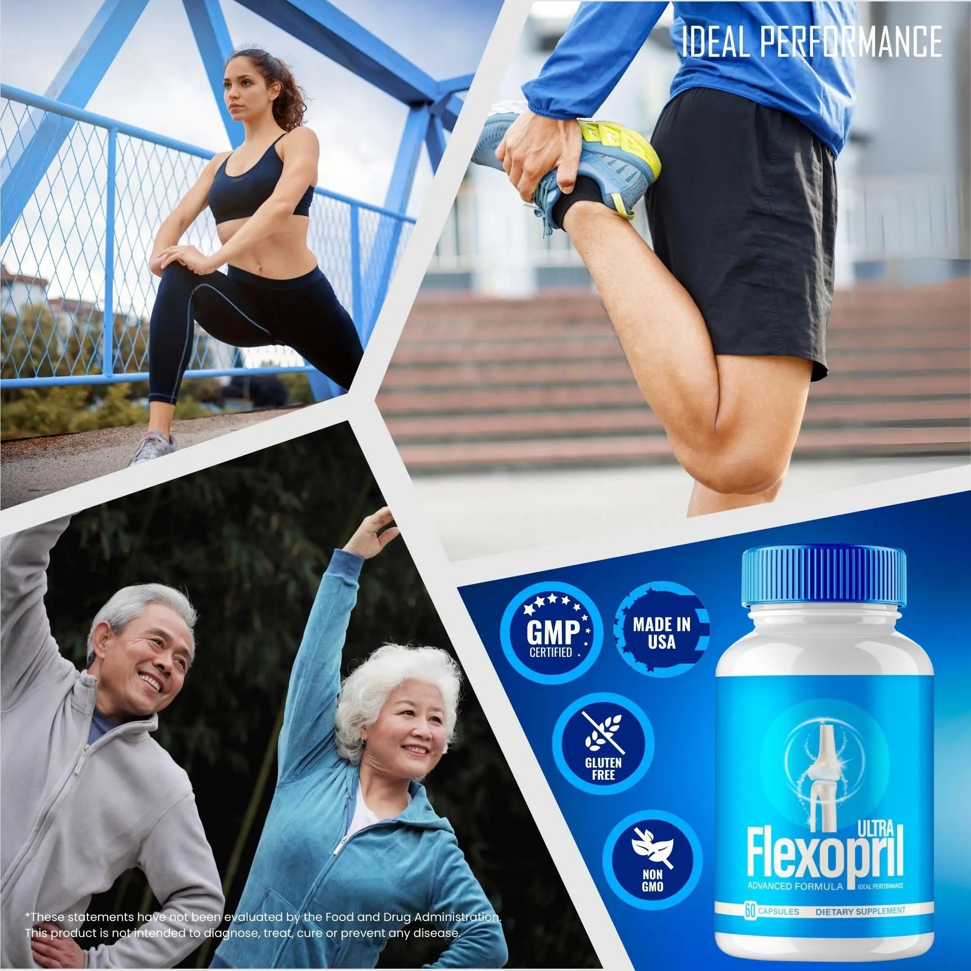 Flexopril Ultra Joint Support Capsules, Official Flexopril Supplement Pills, All-Natural Formula to Fortify Bones and Bolster Flexibility - Maximum Strength, FlexoprilUltra Pills Reviews (5 Pack) IDEAL PERFORMANCE uk supplements