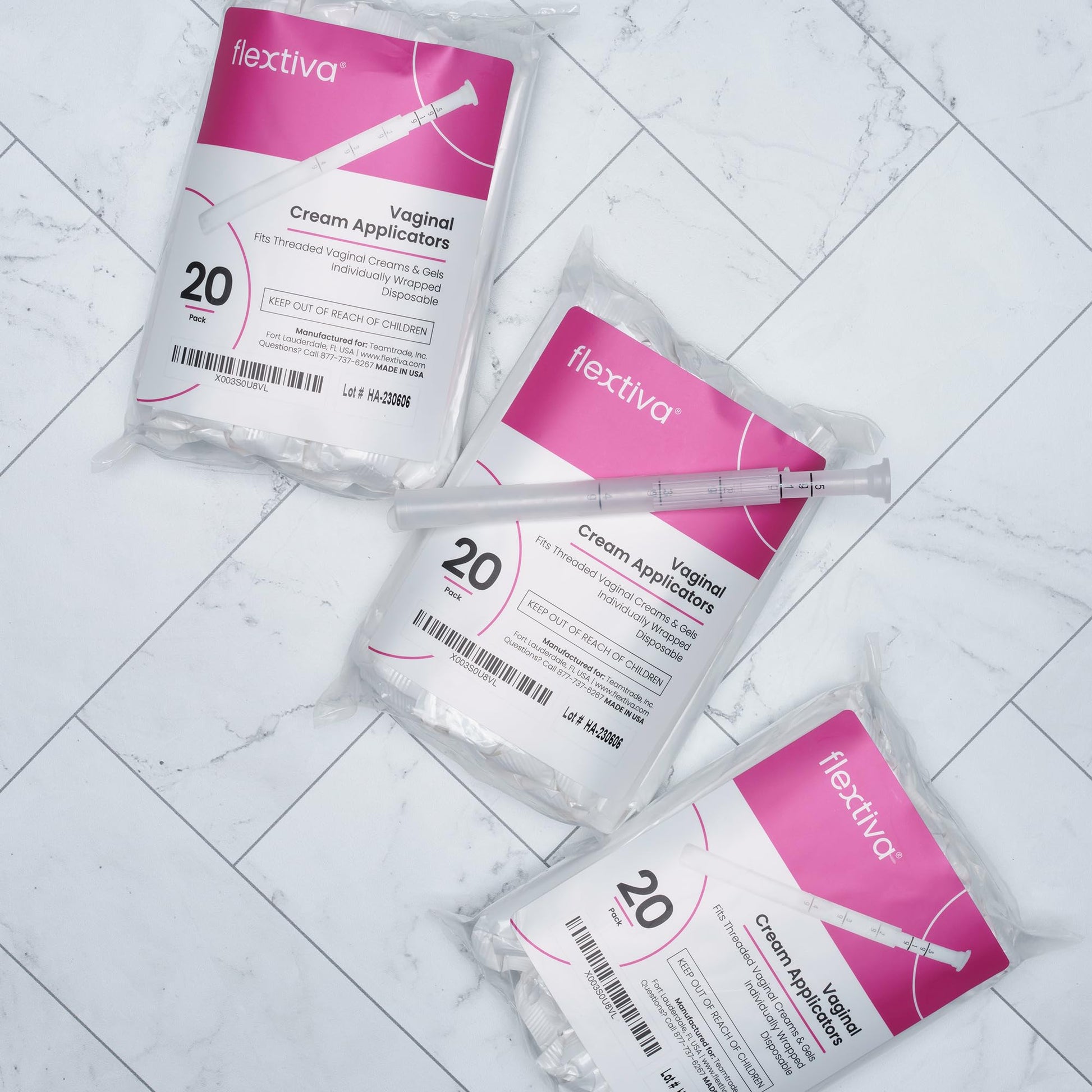 Flextiva Disposable Plastic Vaginal Cream Applicators - Threaded End to Fit OTC Gel or Cream Products Flextiva uk supplements