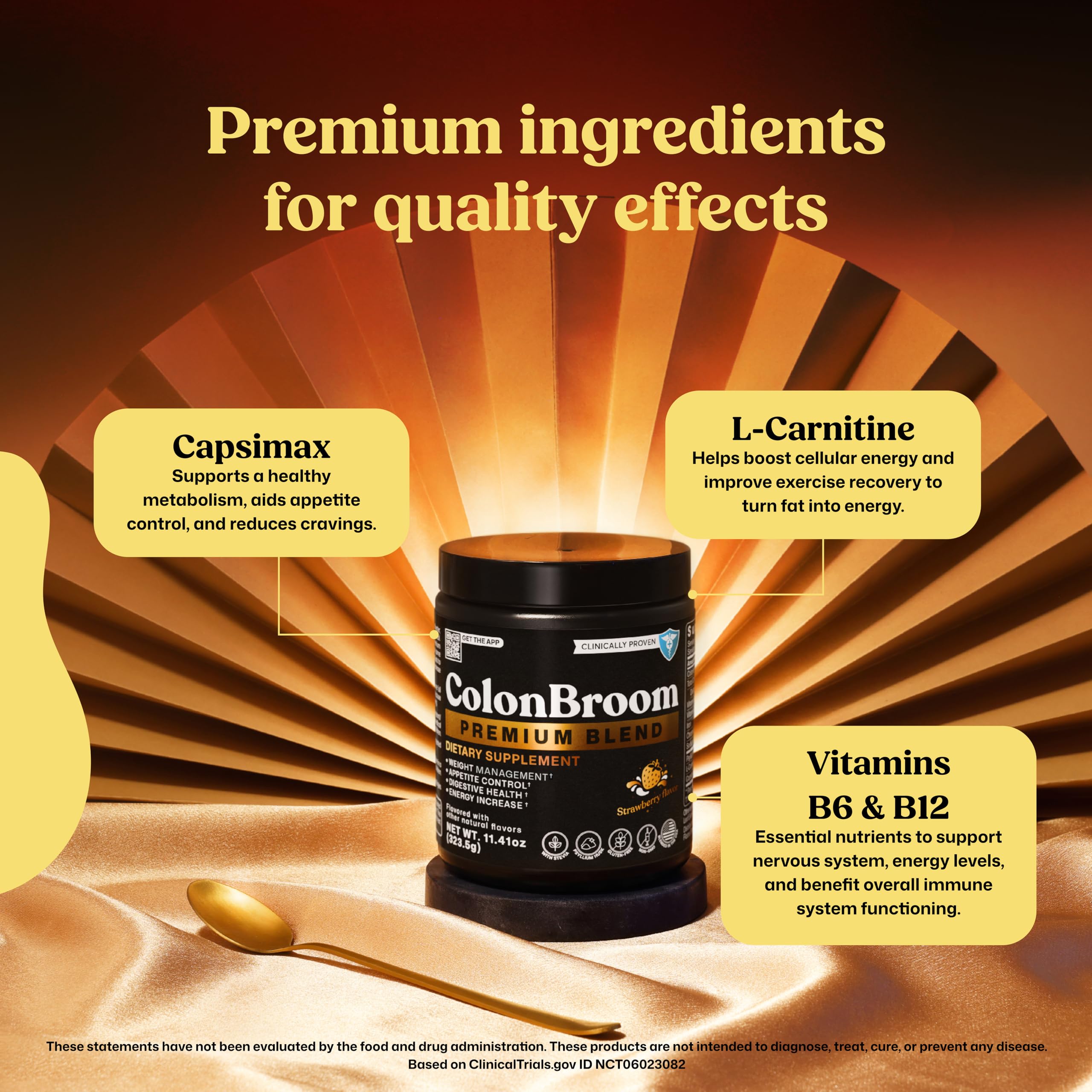 ColonBroom Premium Weight Management Supplement (Strawberry) - Colon Broom Psyllium Husk Fiber Powder Drink - Gluten Free, Non-GMO Colon Cleanse for Bloating Relief & Gut Health, 200 Servings ColonBroom uk supplements