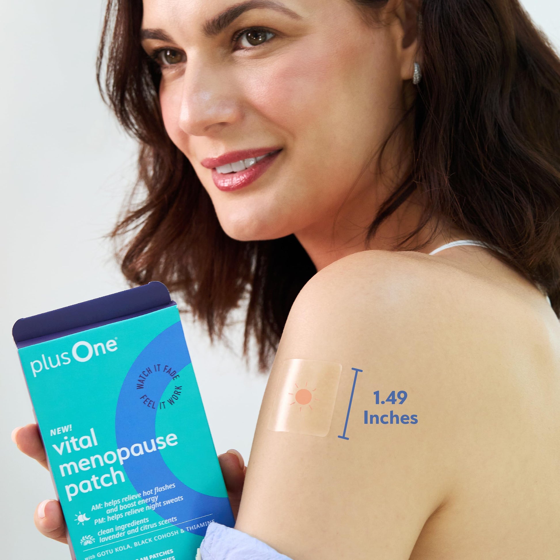 plusOne Vital Menopause Patches AM & PM – Hot Flash & Night Sweat Support – Promotes Energy & Sleep – Herbal Arjuna Daily Patches – 16ct plusOne uk supplements