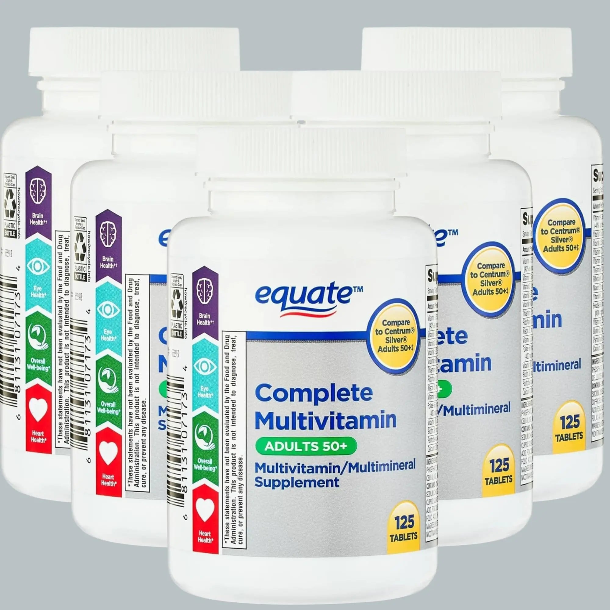 Equate Adult 50+ One Daily Complete Multivitamin Multimineral Supplement Tablets, Healthy Brain Aus Healthcare uk supplements