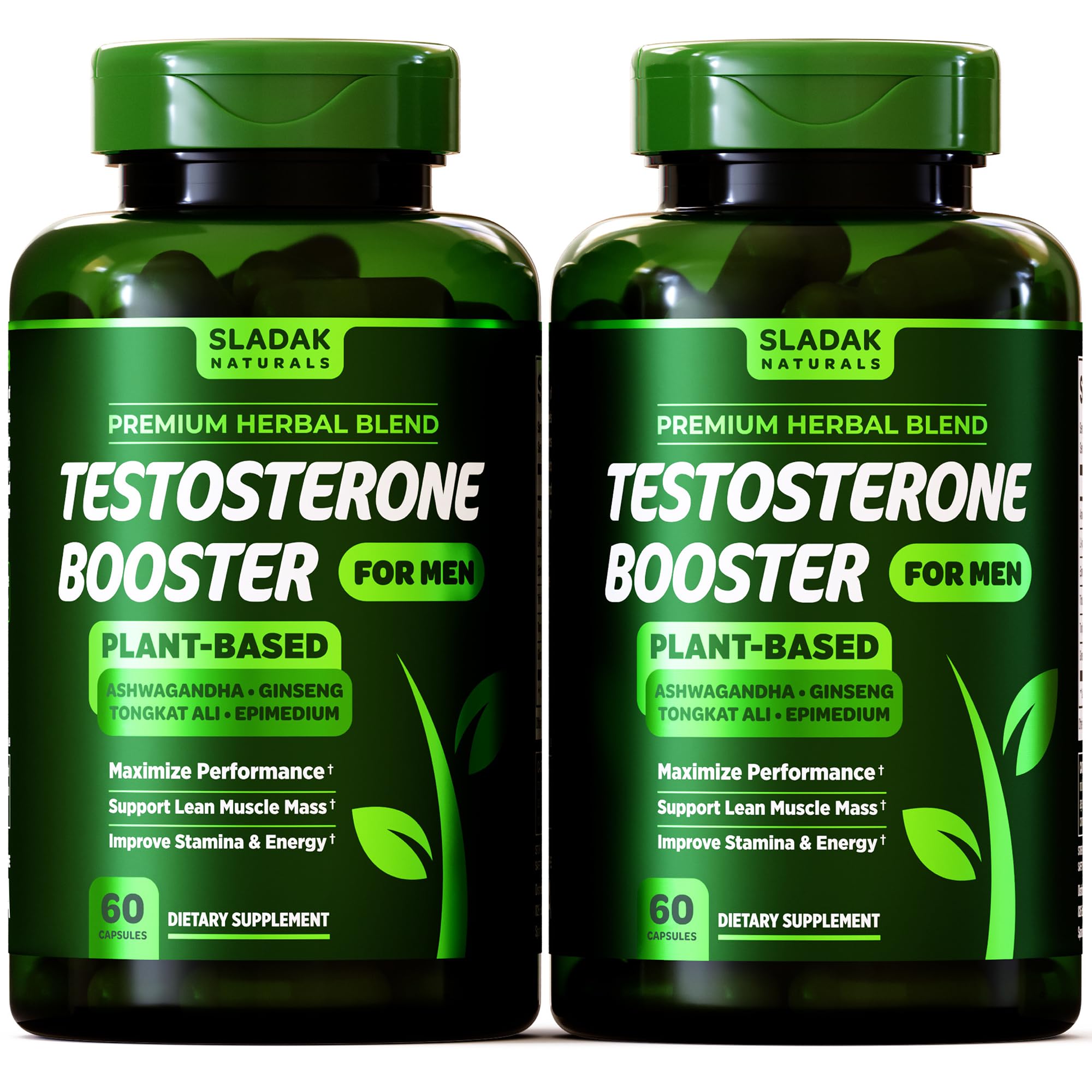 Testosterone Booster Supplement for Men - Male Enhancing Test Boost - Ashwagandha, L-Arginine, Tongkat Ali, Tribulus + More - Workout, Build Muscle, Strength, Energy & Performance - 2 Month Supply SLADAK NATURALS ㅤ uk supplements