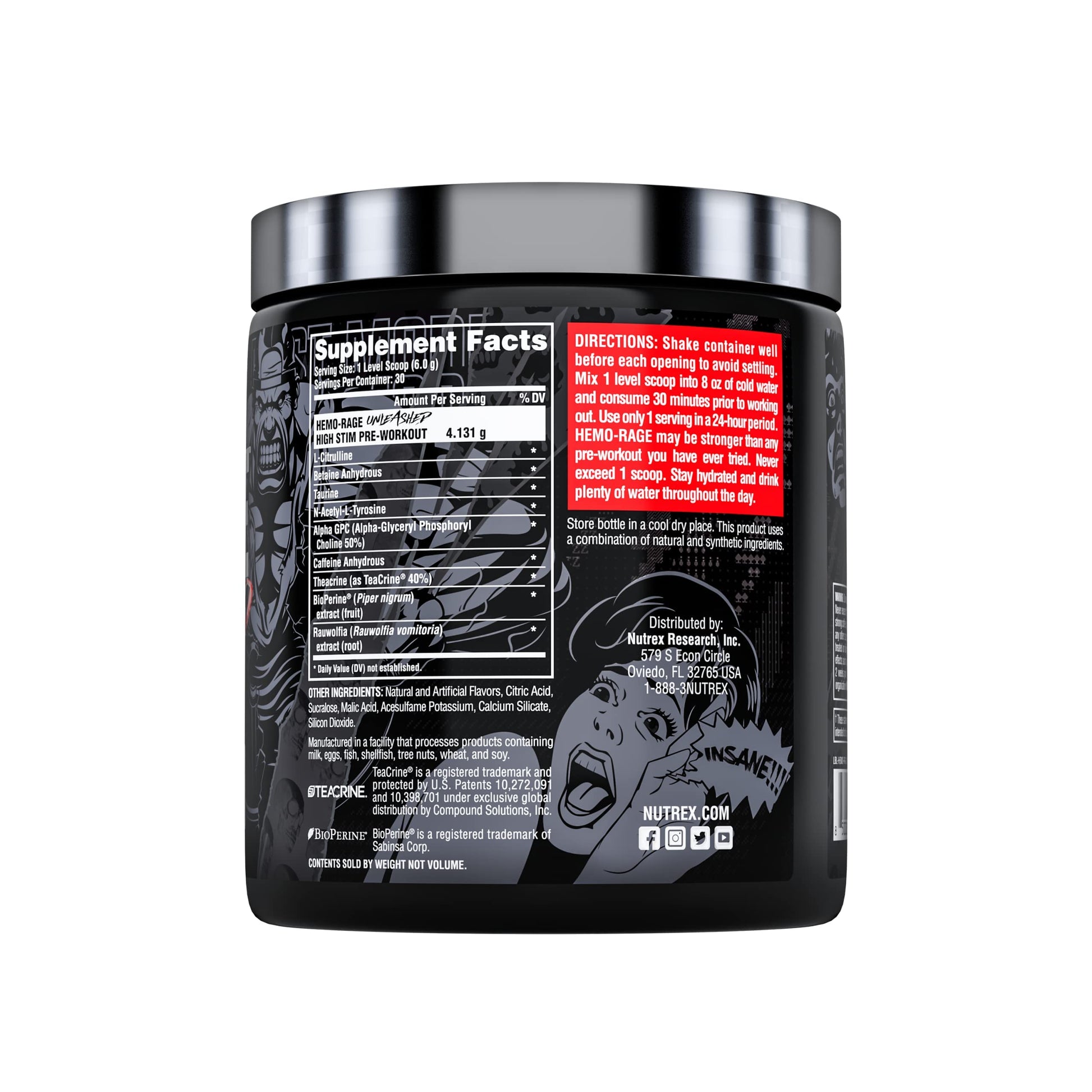 Nutrex Research Hemo-Rage Extreme High Stim Pre Workout Powder | Insane Lasting Energy Nutrex Research uk supplements
