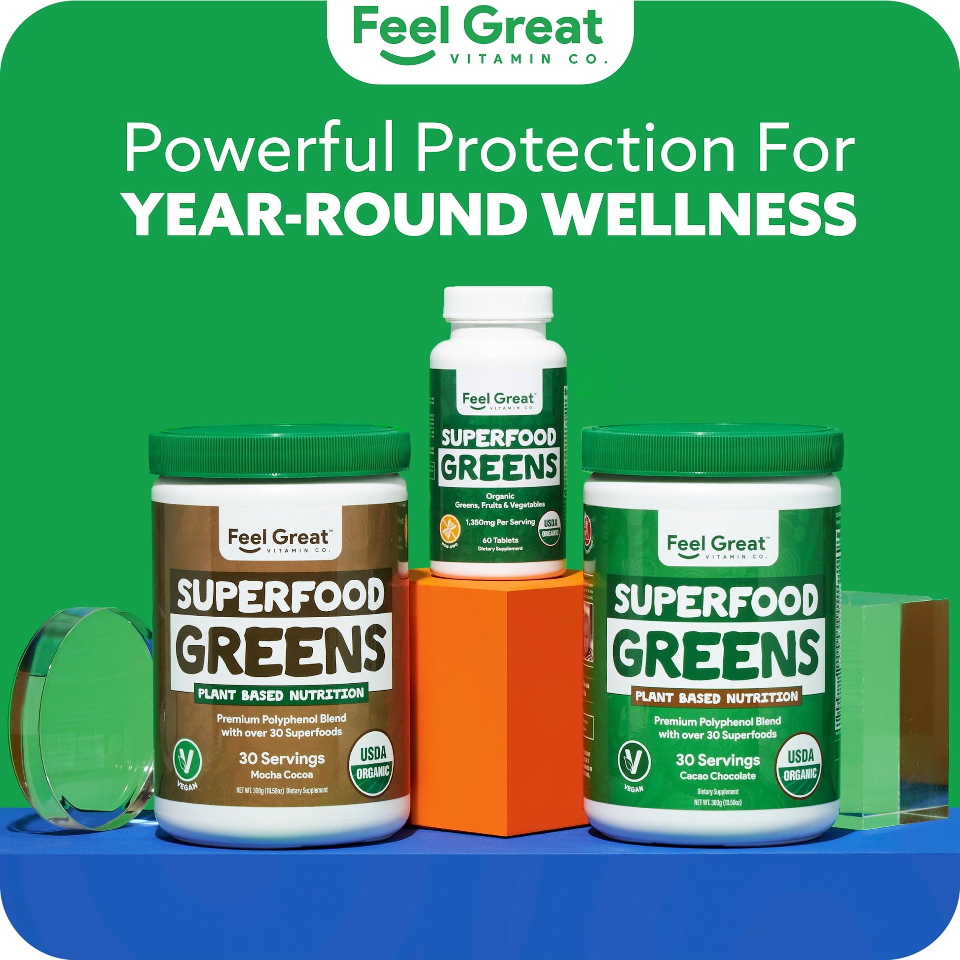 Superfood Greens by Feel Great Vitamin Co. | Organic Greens, Fruits and Veggies The Feel Great Vitamin Company uk supplements