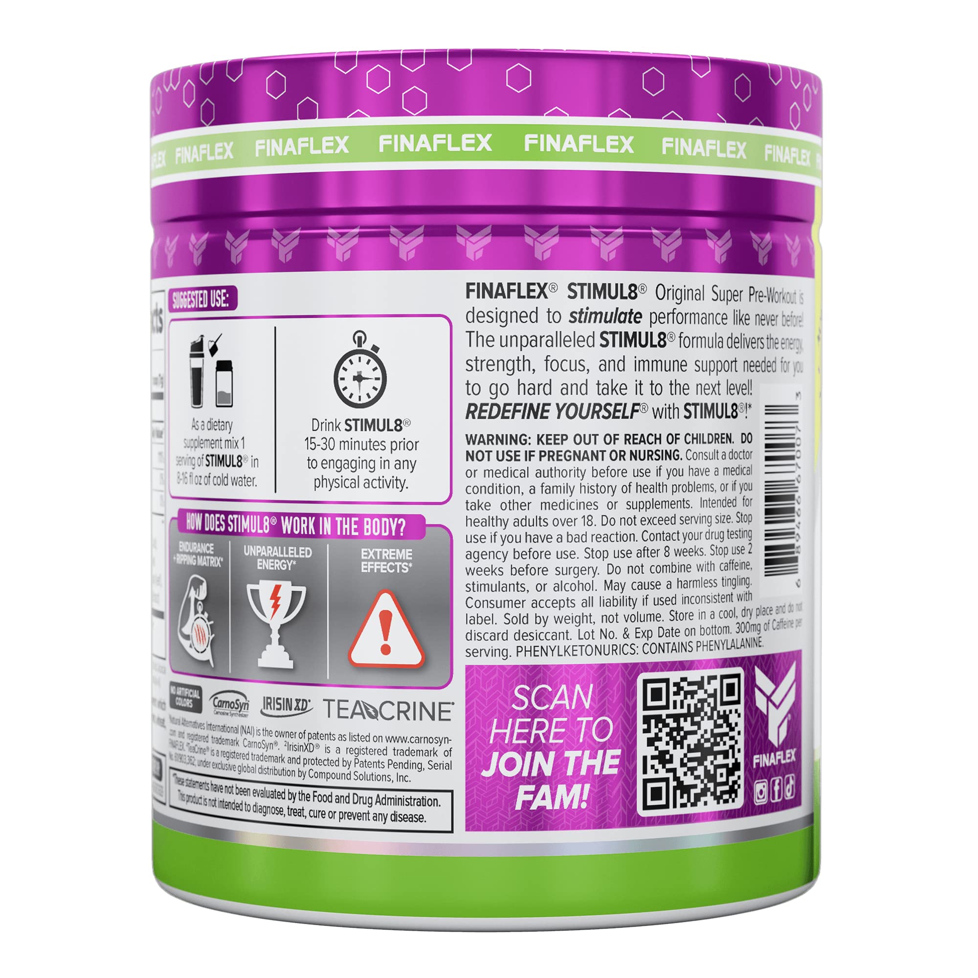 FINAFLEX STIMUL8 Original Super Pre-Workout, Awesome Apple - Energy, Strength FINAFLEX uk supplements