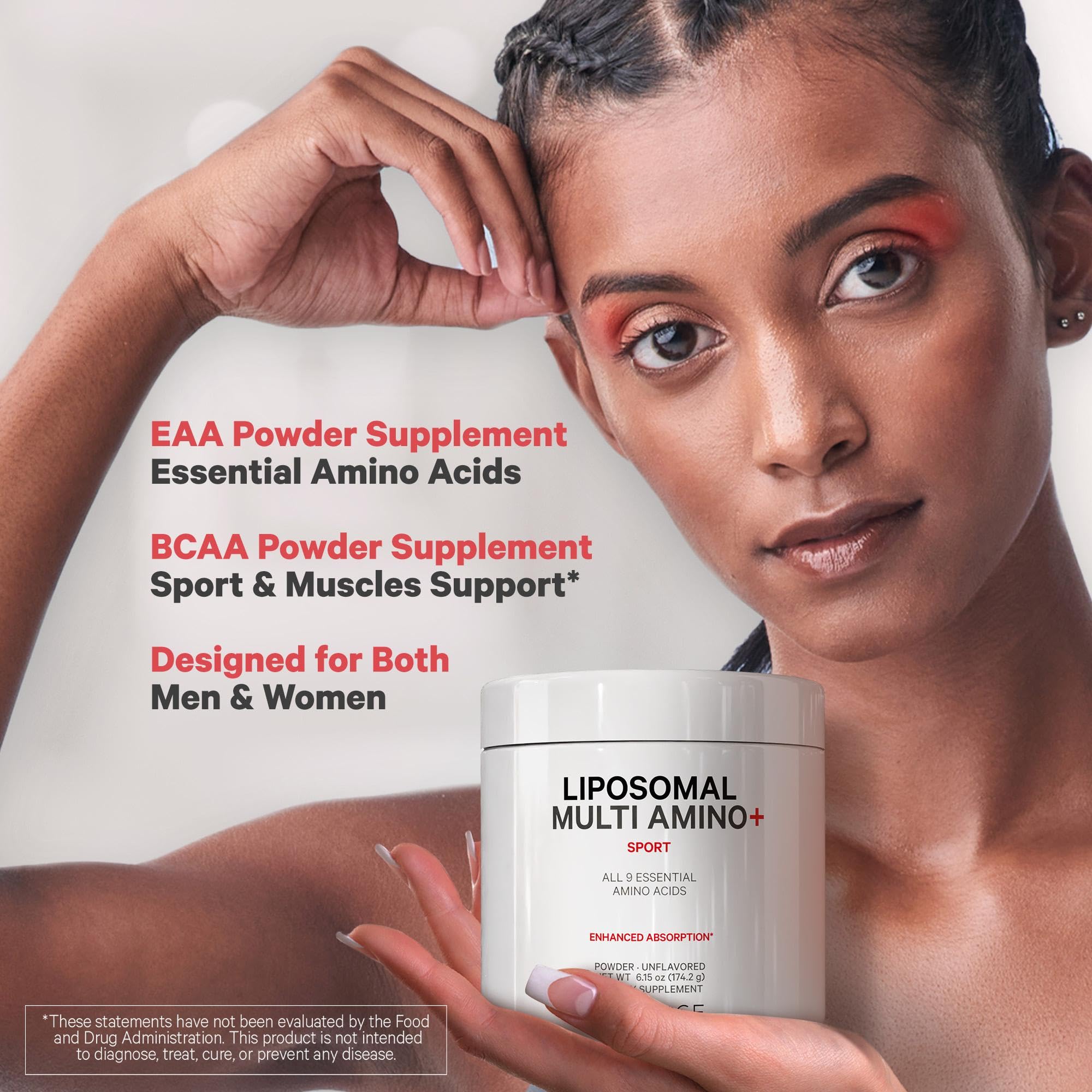 Codeage Liposomal Multi Amino Powder Supplement - BCAA & EAA Supplement All 9 Essential Amino Acids, Branched-Chain Amino Acid, Pre & Post Workout, Unflavored, Liposomal Delivery, Non-GMO, 6.15 oz Codeage uk supplements