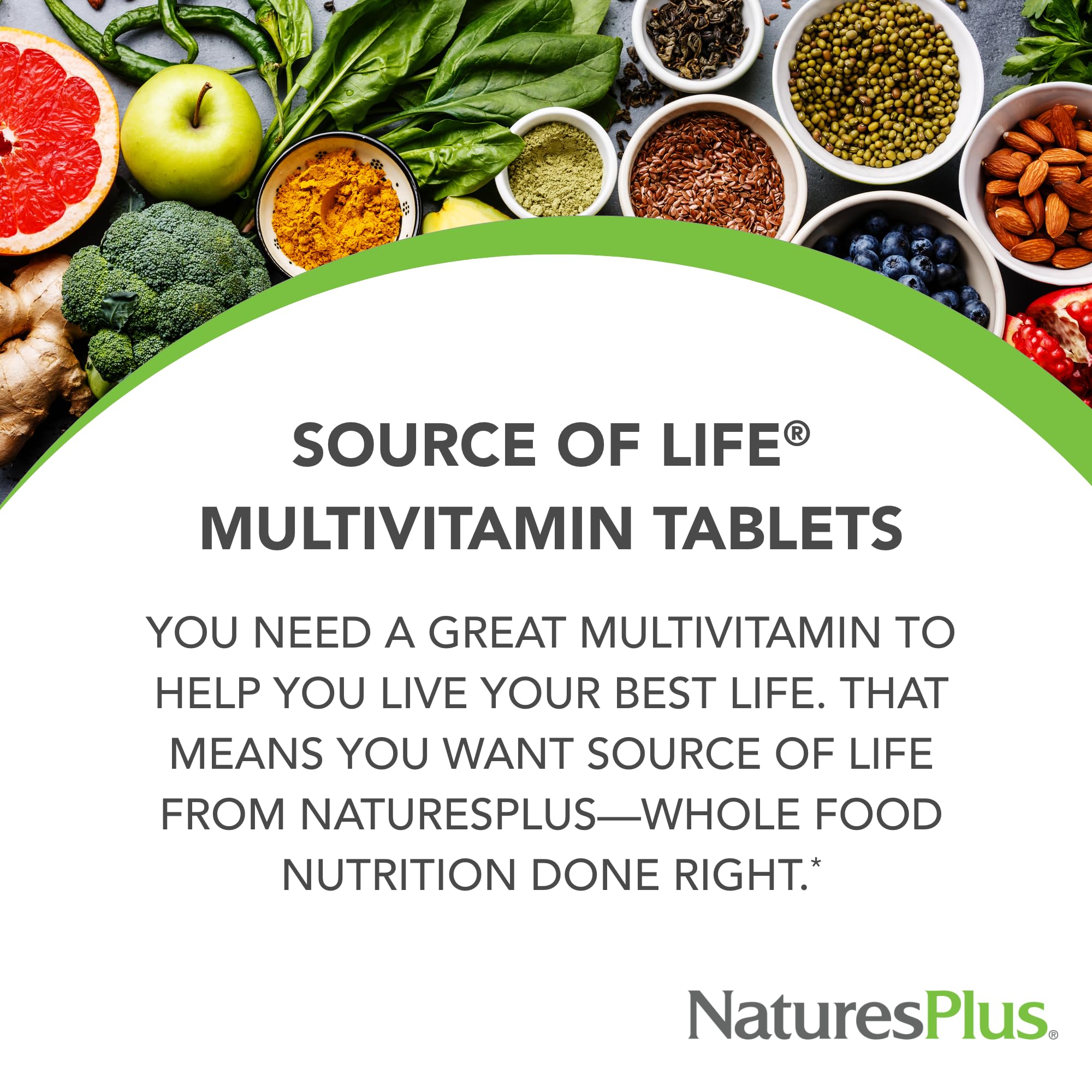 NaturesPlus Source of Life - 180 Tablets, Pack of 2 - Multivitamin & Mineral Supplement with Concentrated Whole Foods - Gluten Free, Vegetarian - 120 Total Servings NaturesPlus uk supplements