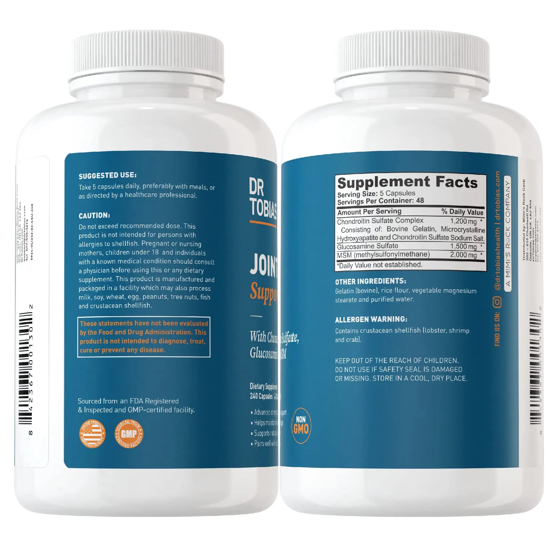 Dr. Tobias AKG Supplement & Joint Support Supplement - Supports Energy, Muscles, Cartilage & Joint Health, Non-GMO Dr. Tobias uk supplements