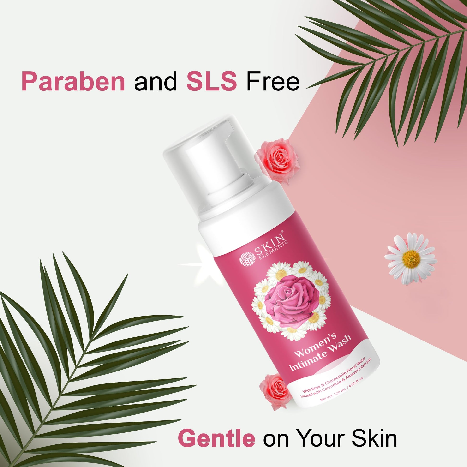 Skin Elements Intimate wash for Women (4.05 Fl Oz.) with Rose & Chamomile Water Skin Elements uk supplements