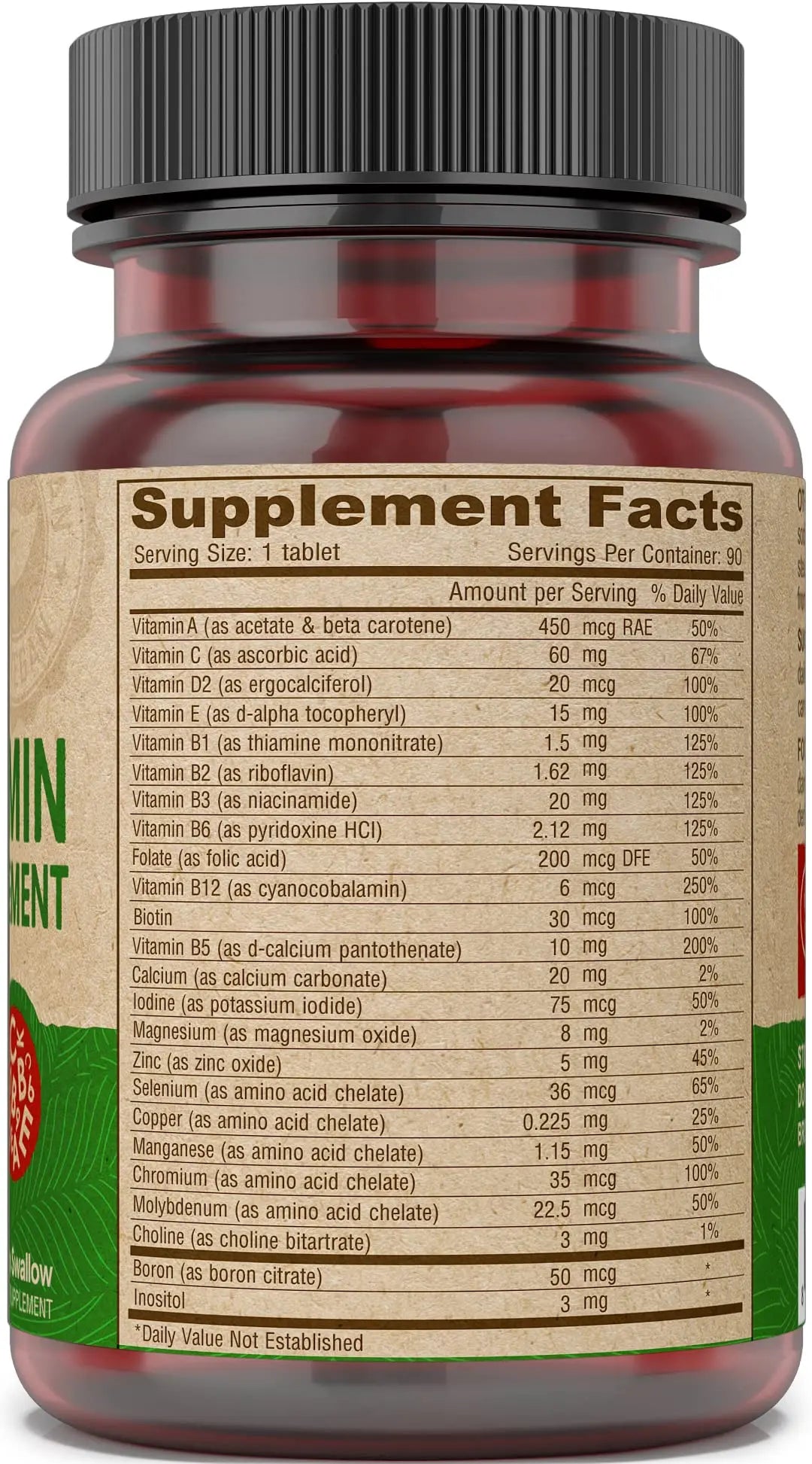 DEVA Vegan Iron-Free Multivitamin & Mineral Supplement, Vitamin C, D2, E & B-Complex, Biotin, 90 Tiny Tablets DEVA uk supplements