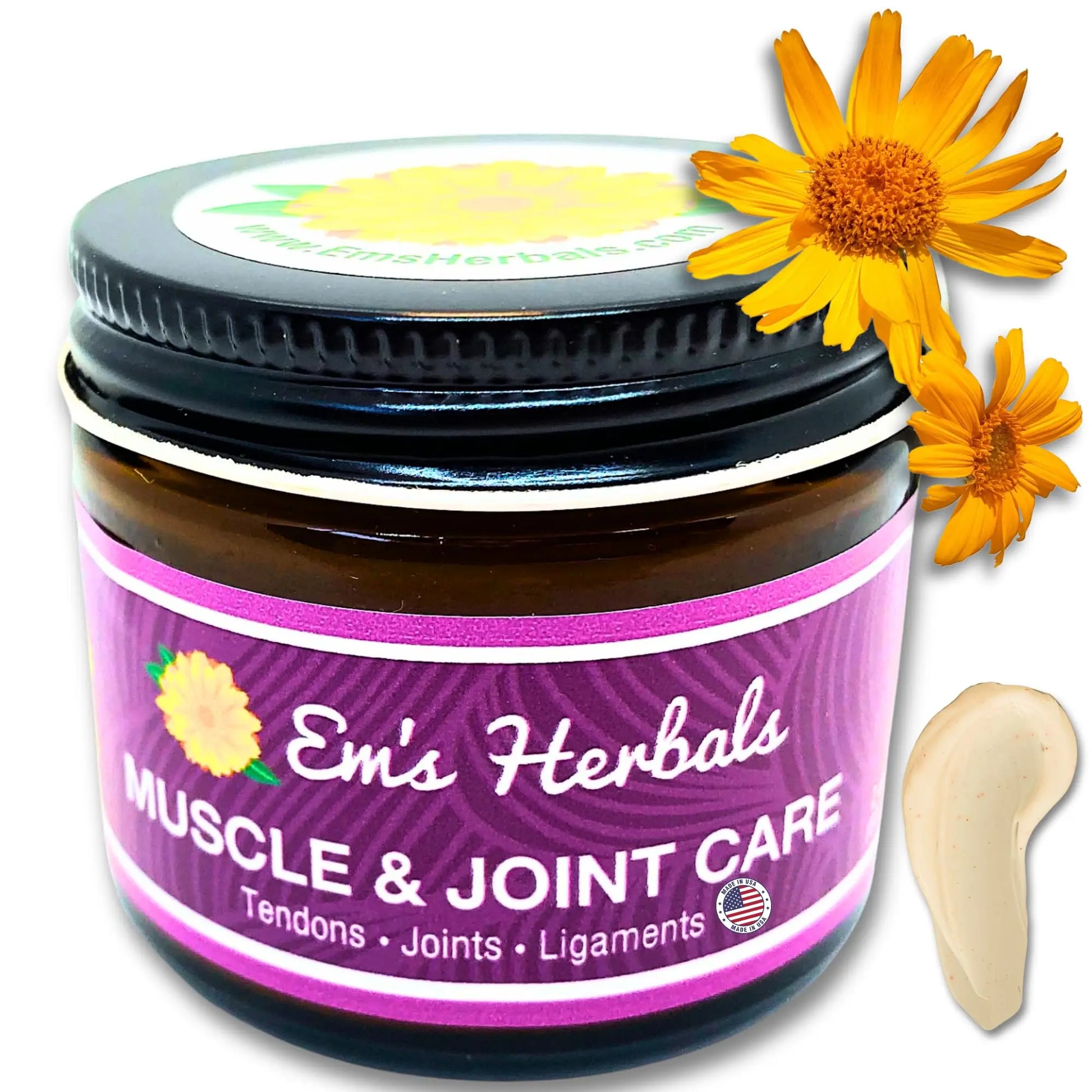 Em's Herbals, Muscle & Joint Care Arnica Salve - Amplified Arnica Salve Made with Menthol Crystals, and Effective Essential Oils to Penetrate Deep into Muscles, Joints, and Back Discomfort (2 oz) Em's Herbals uk supplements