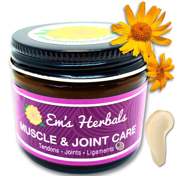 Em's Herbals, Muscle & Joint Care Arnica Salve - Amplified Arnica Salve Made with Menthol Crystals, and Effective Essential Oils to Penetrate Deep into Muscles, Joints, and Back Discomfort (2 oz) Em's Herbals uk supplements