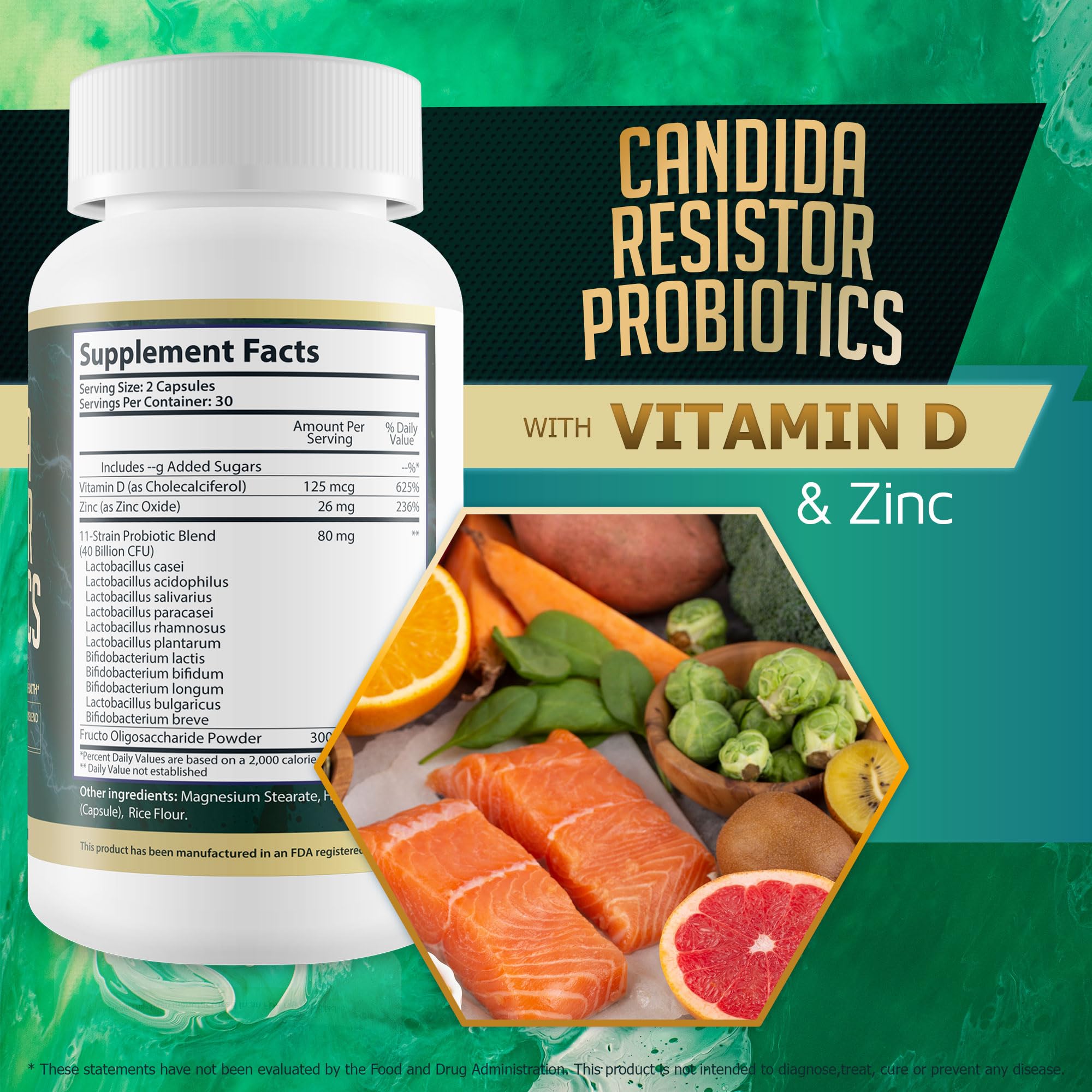 Candida Resistor Probiotics - Our Best Candida Support Capsules - Our Pills for Candida Happy Health Marketplace uk supplements